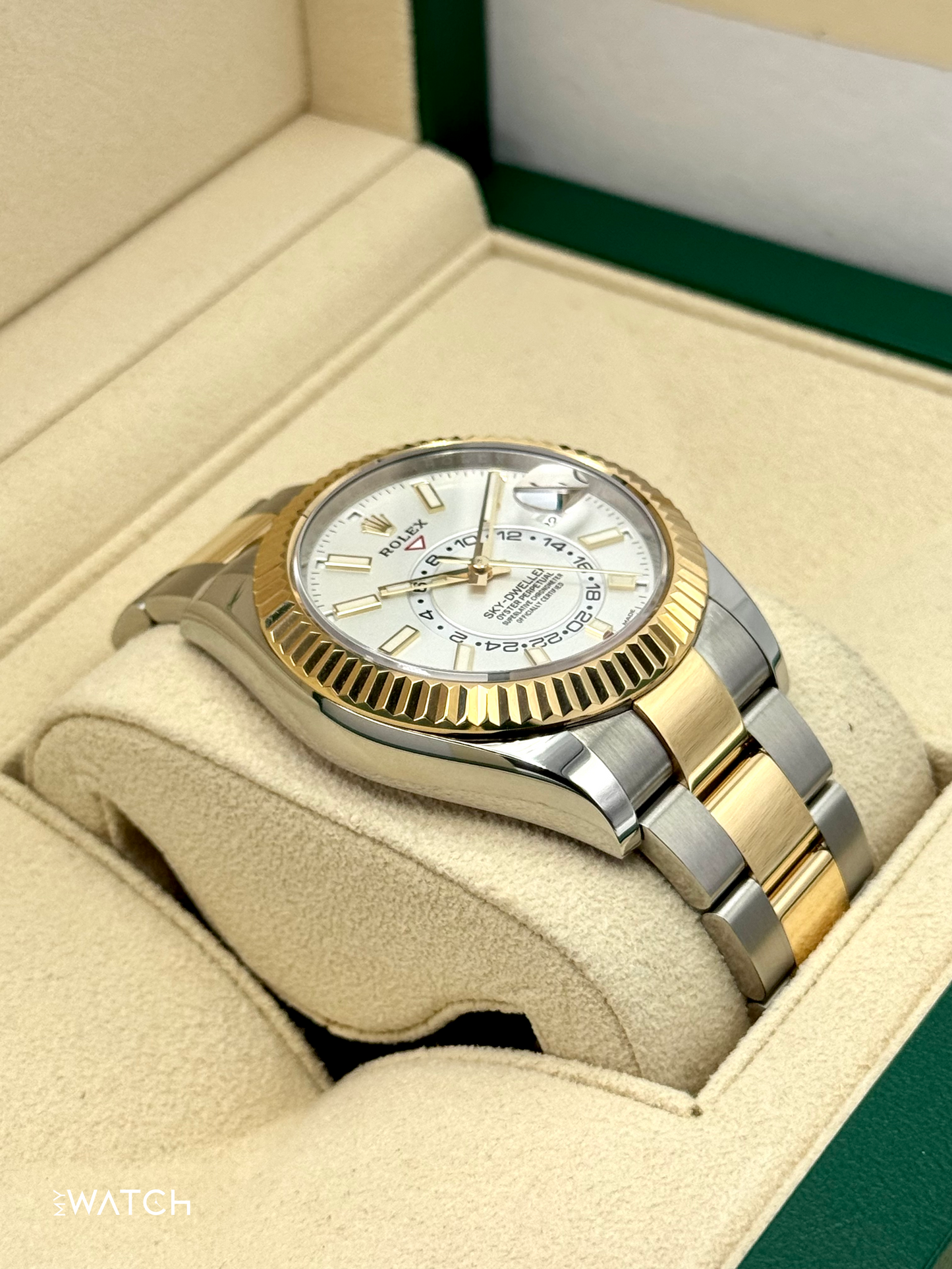 2022 Rolex Sky-Dweller 42mm 326933 Two-Tone Oyster White Dial
