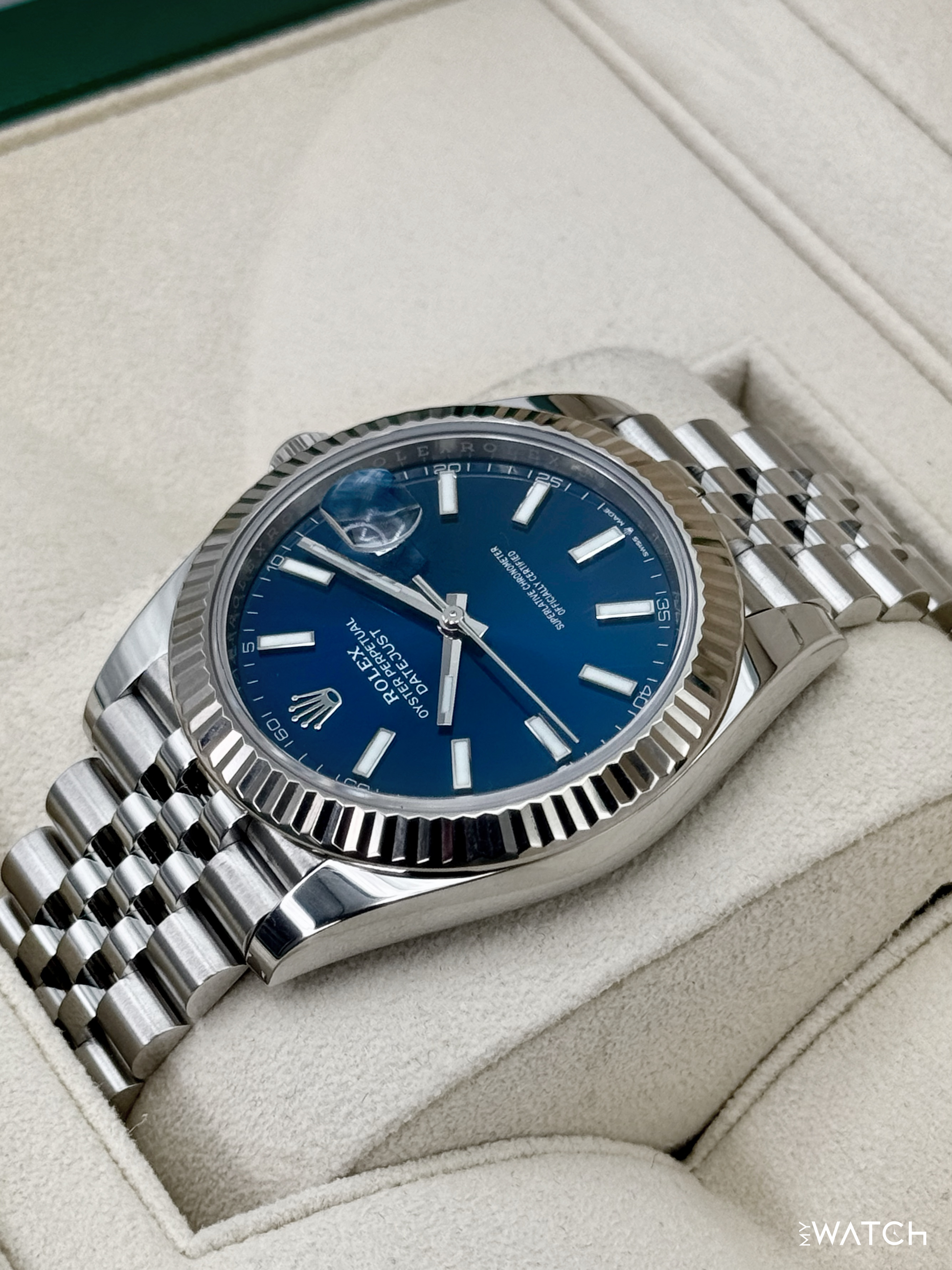 2023 Rolex Datejust 41mm 126334 Stainless Steel Jubilee Blue Dial - MyWatchLLC