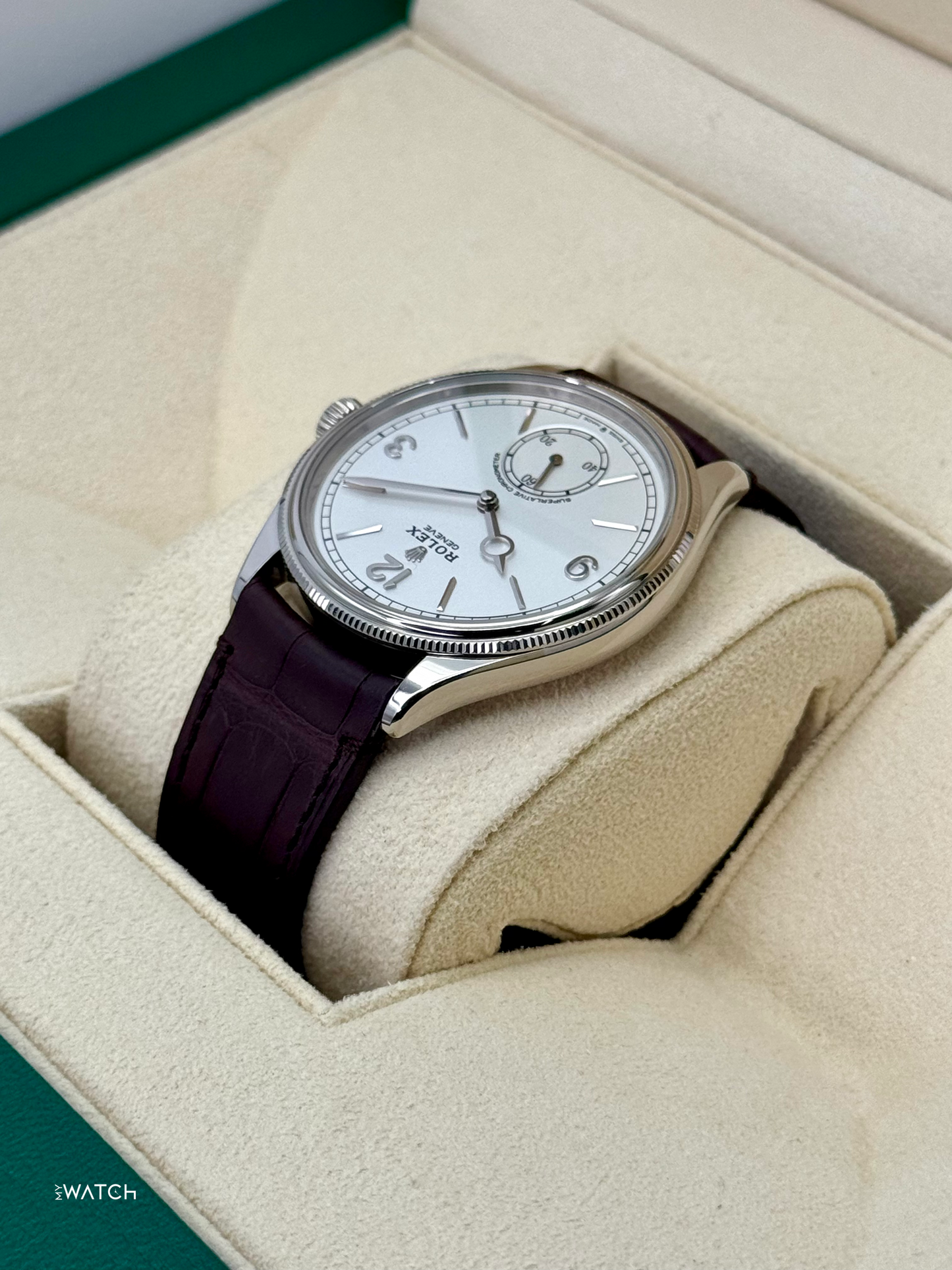 NEW 2024 Rolex Perpetual 1908 39mm 52509 18kt White Gold White Dial