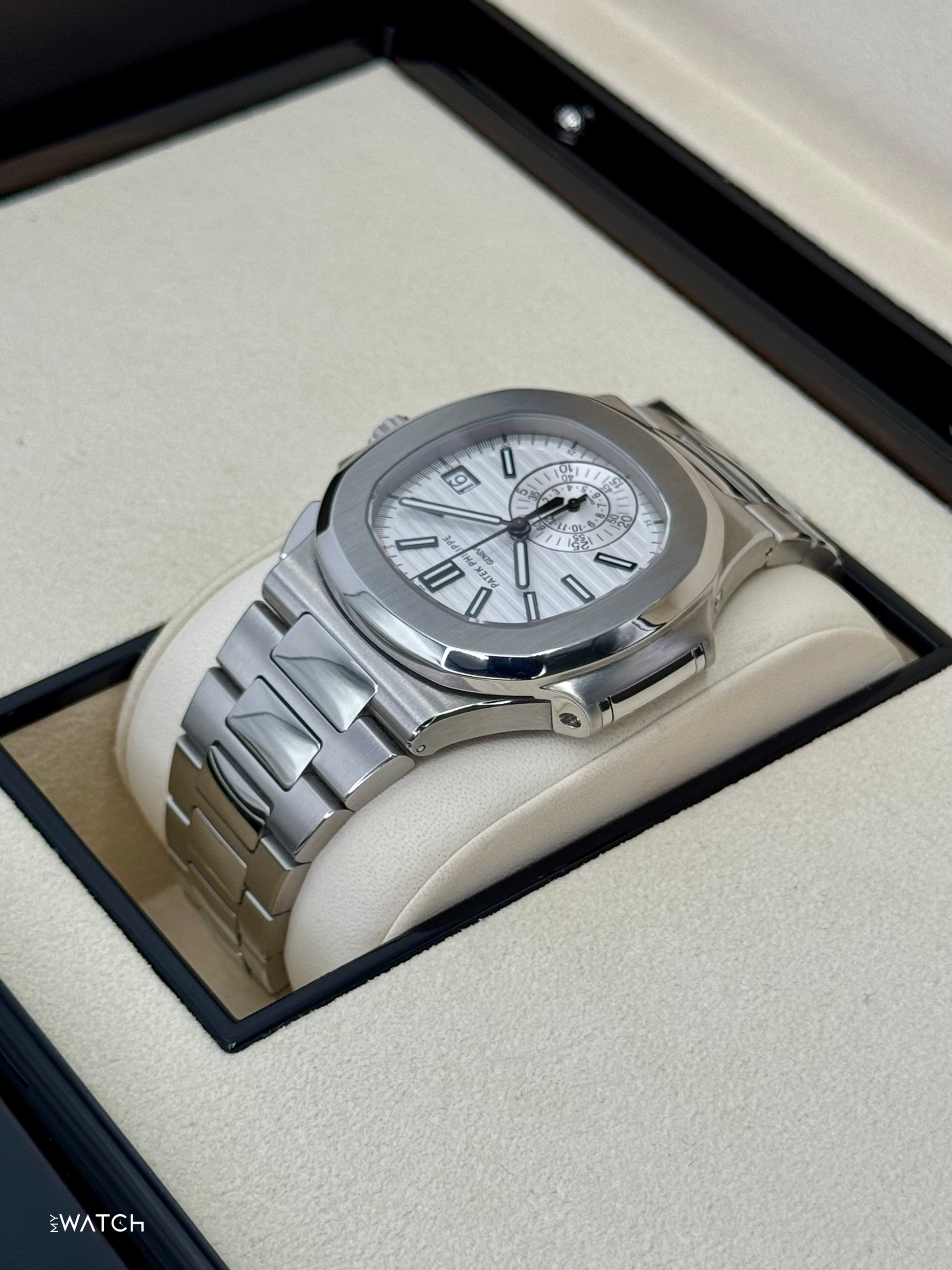 2014 Patek Philippe Nautilus Chrono 40.5mm 5980/1A Stainless Steel White Dial - MyWatchLLC