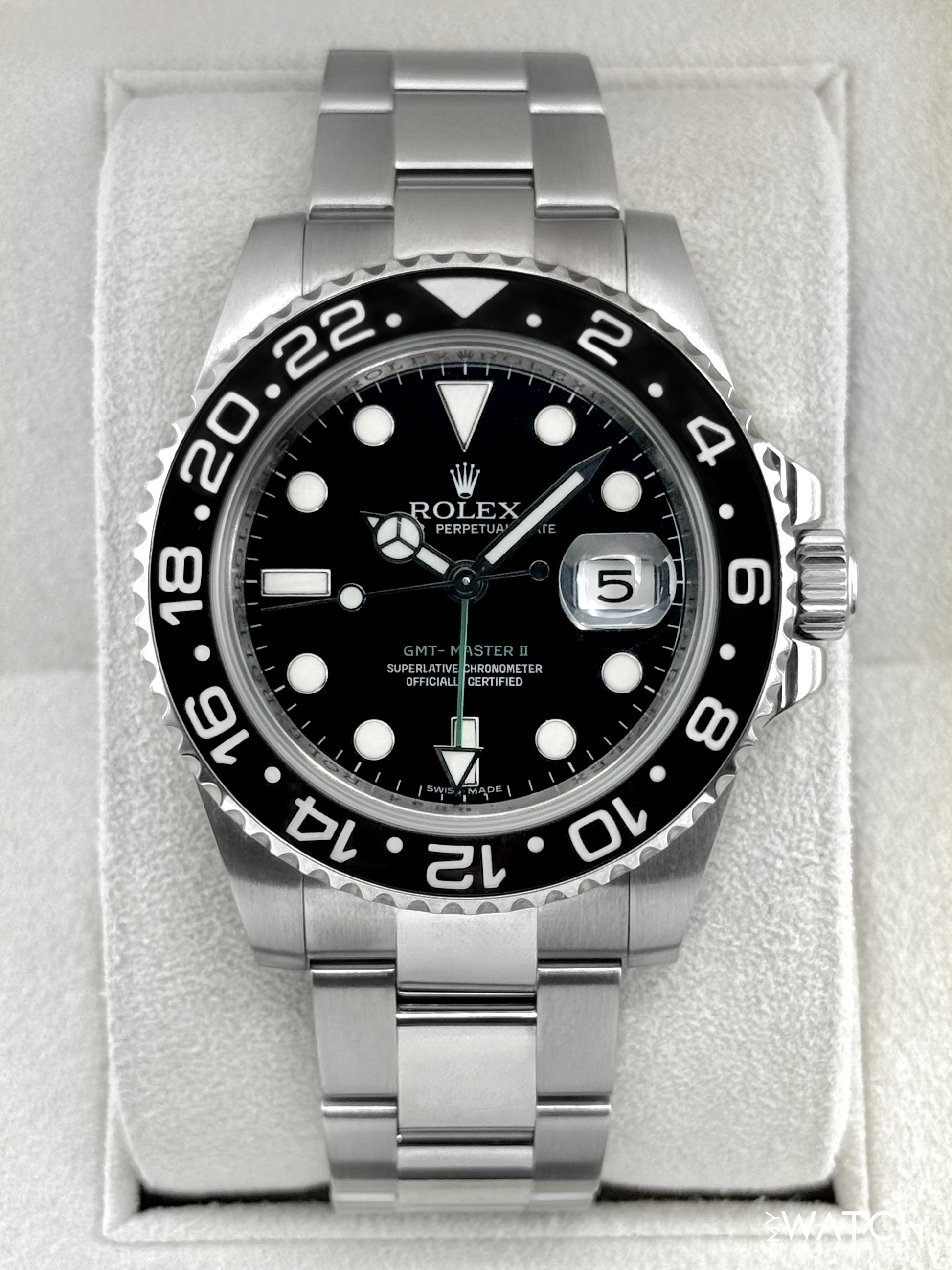 2007 Rolex GMT-Master II 40mm 116710LN Stainless Steel Black Dial - MyWatchLLC