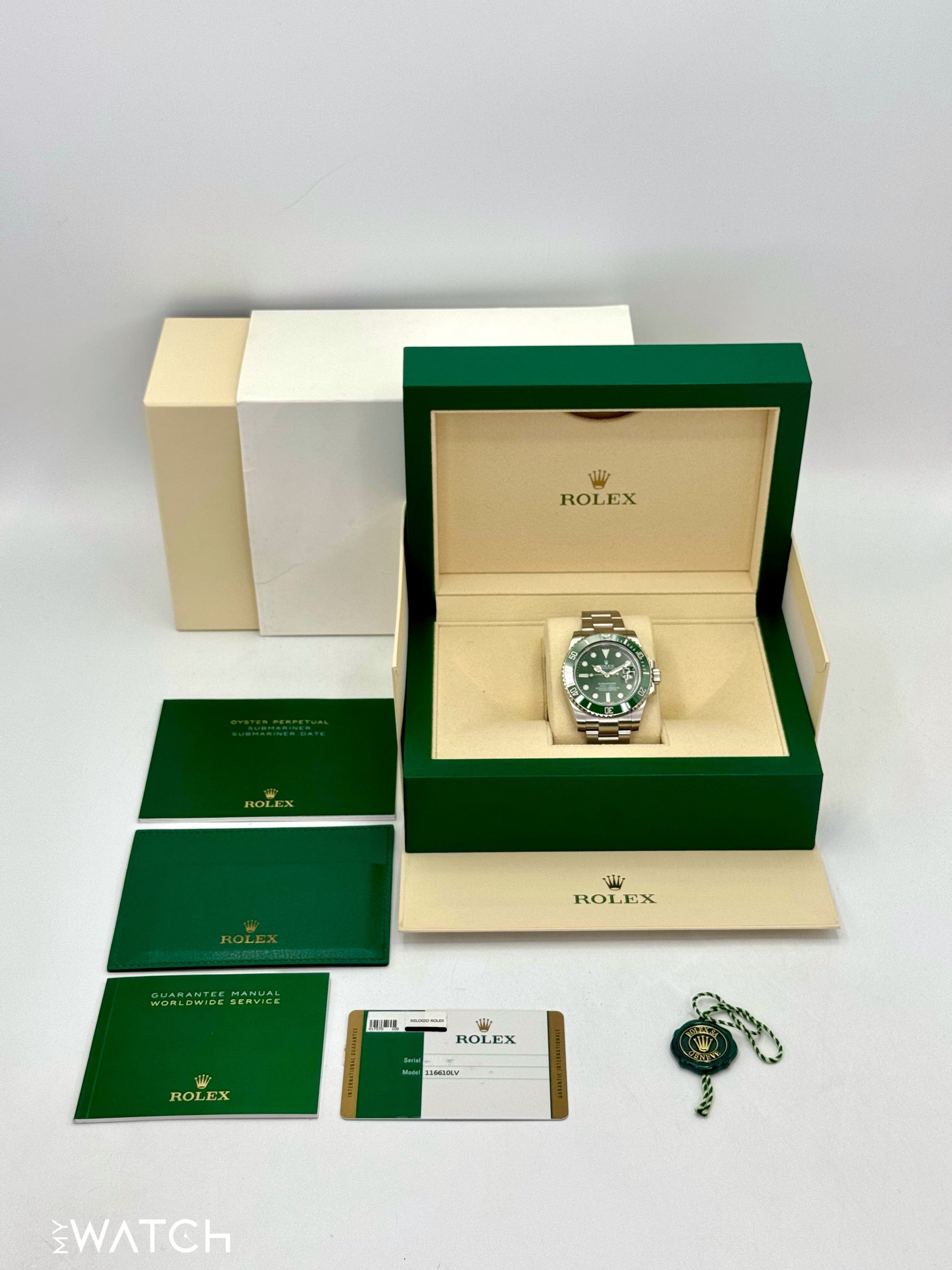 2015 Rolex Submariner “Hulk” 40mm 116610LV Green Dial - MyWatchLLC