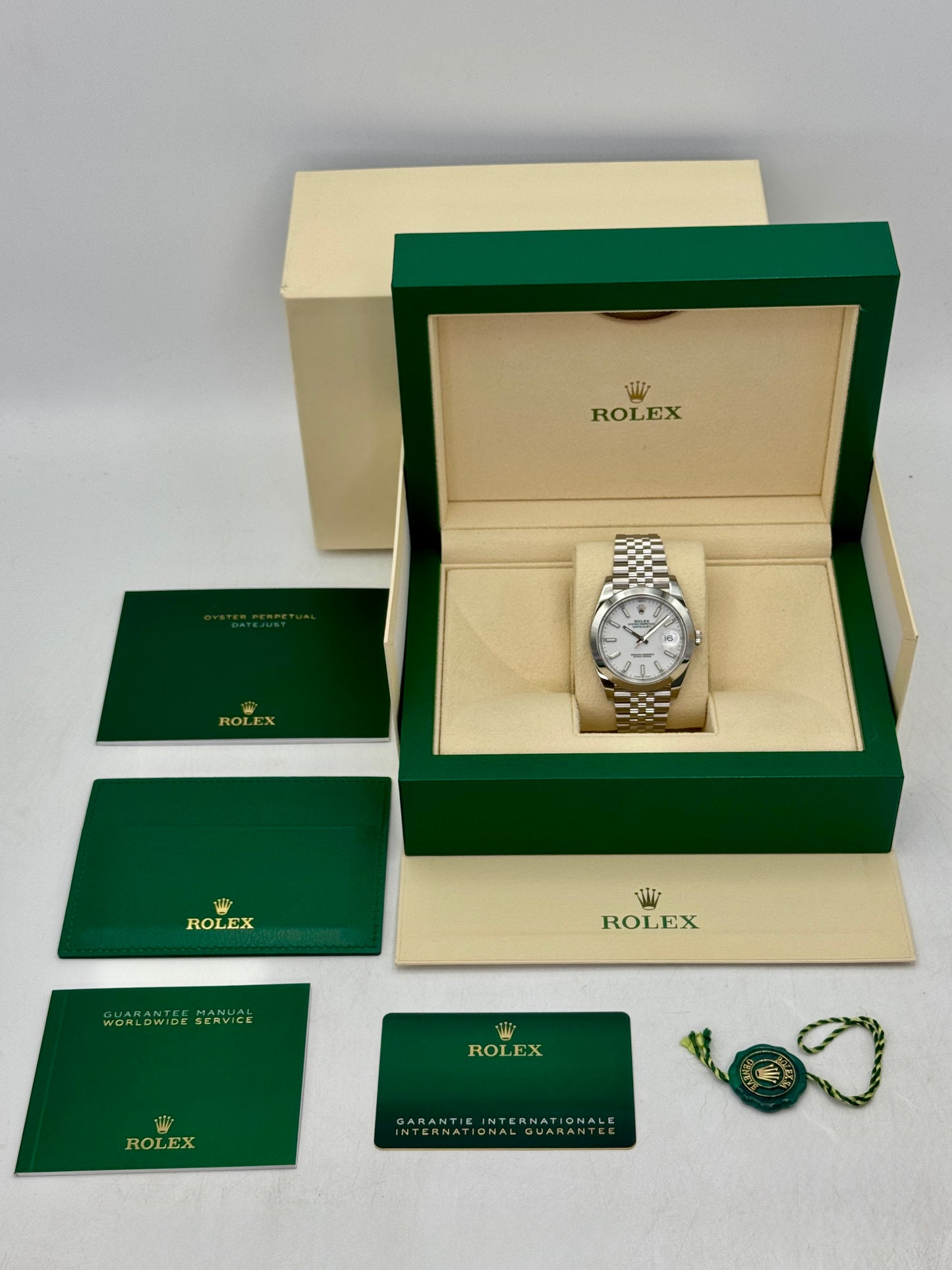 2024 Rolex Datejust 41mm 126300 Stainless Steel Jubilee White Dial
