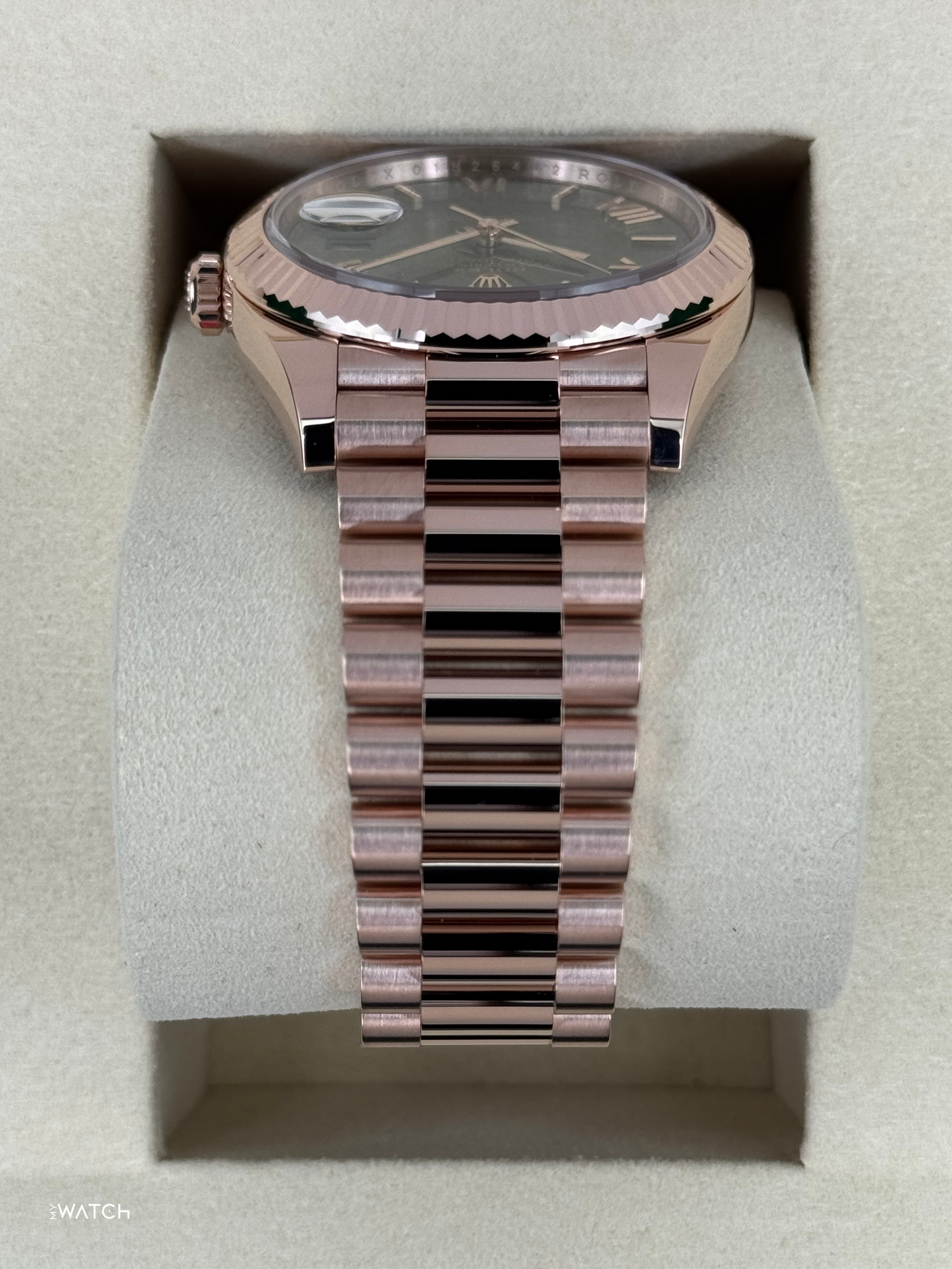 NEW 2025 Rolex Day-Date 40mm 228235 Presidential Rose Gold Olive Green Dial - MyWatchLLC