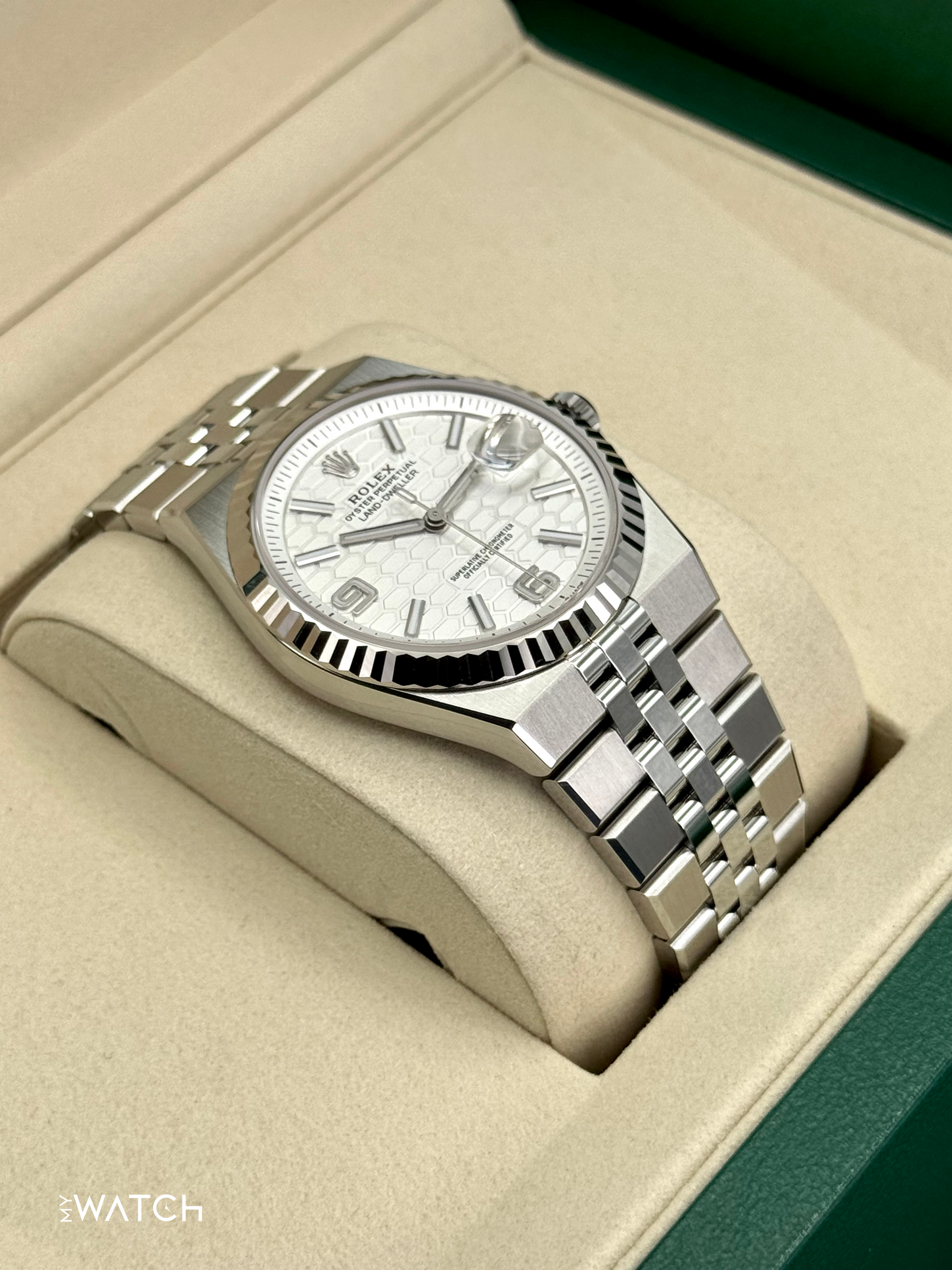 NEW 2025 Rolex Land-Dweller 40mm 127334 Stainless Steel Jubilee White Dial - MyWatchLLC