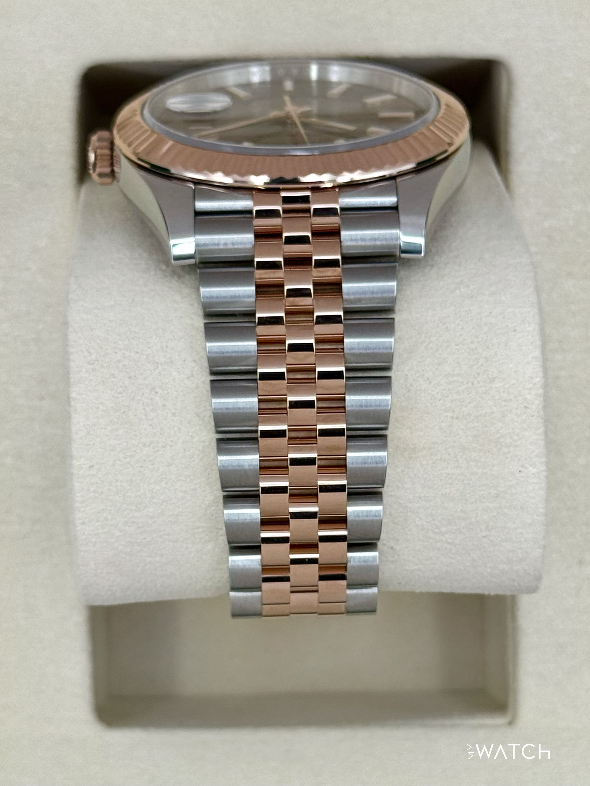 NEW 2025 Rolex Datejust 41mm 126331 Two-Tone Rose Gold Chocolate Dial (STICKERED) - MyWatchLLC
