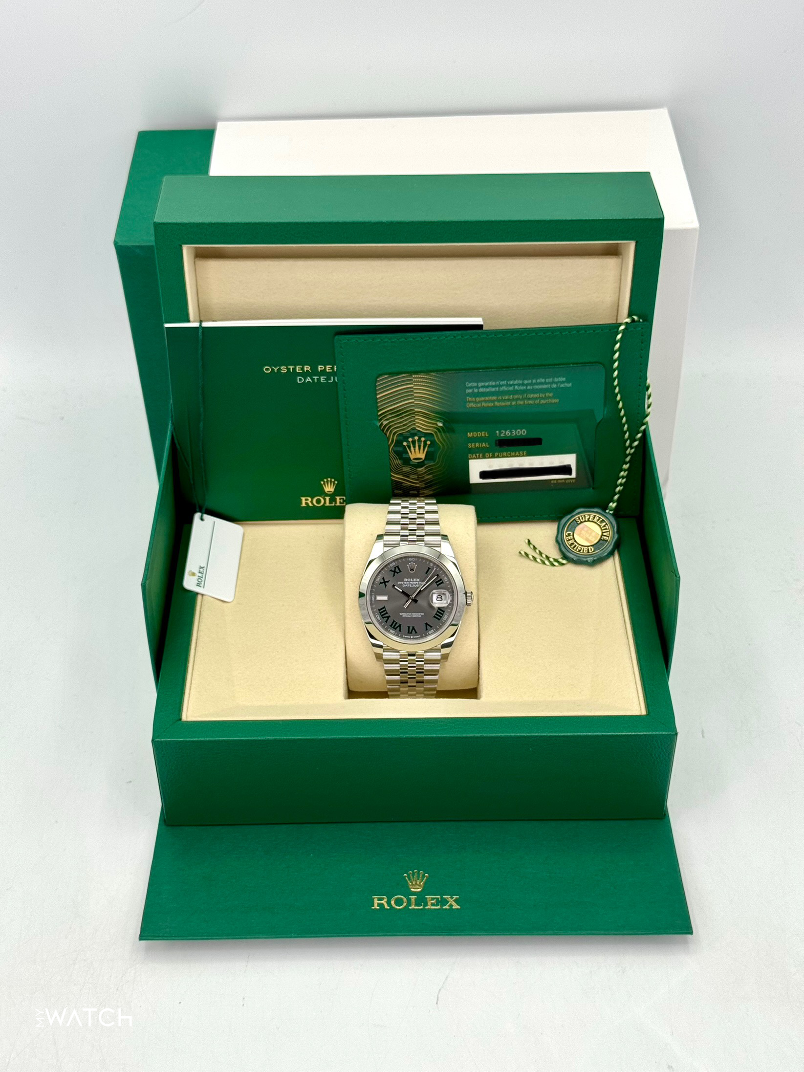 NEW 2025 Rolex Datejust 41mm 126300 Jubilee Wimbledon Dial - MyWatchLLC