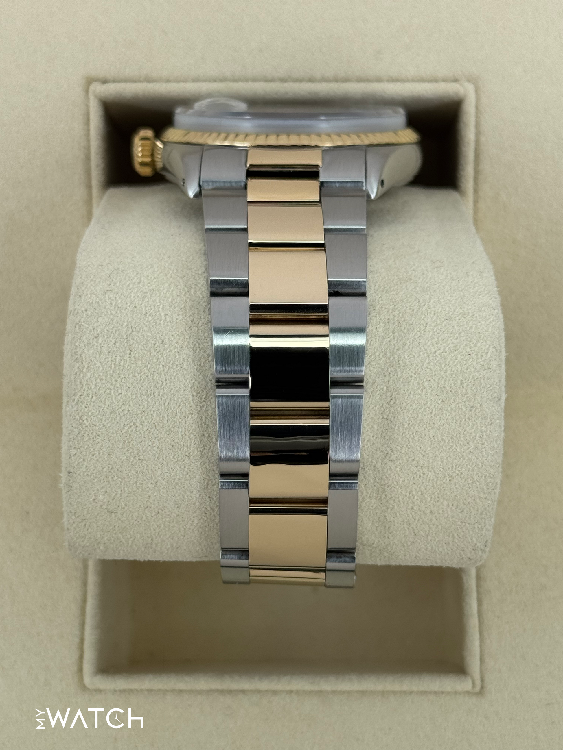 1972 Rolex Datejust 36mm 1601 Two-Tone Oyster Mother of Pearl Diamond Dial - MyWatchLLC