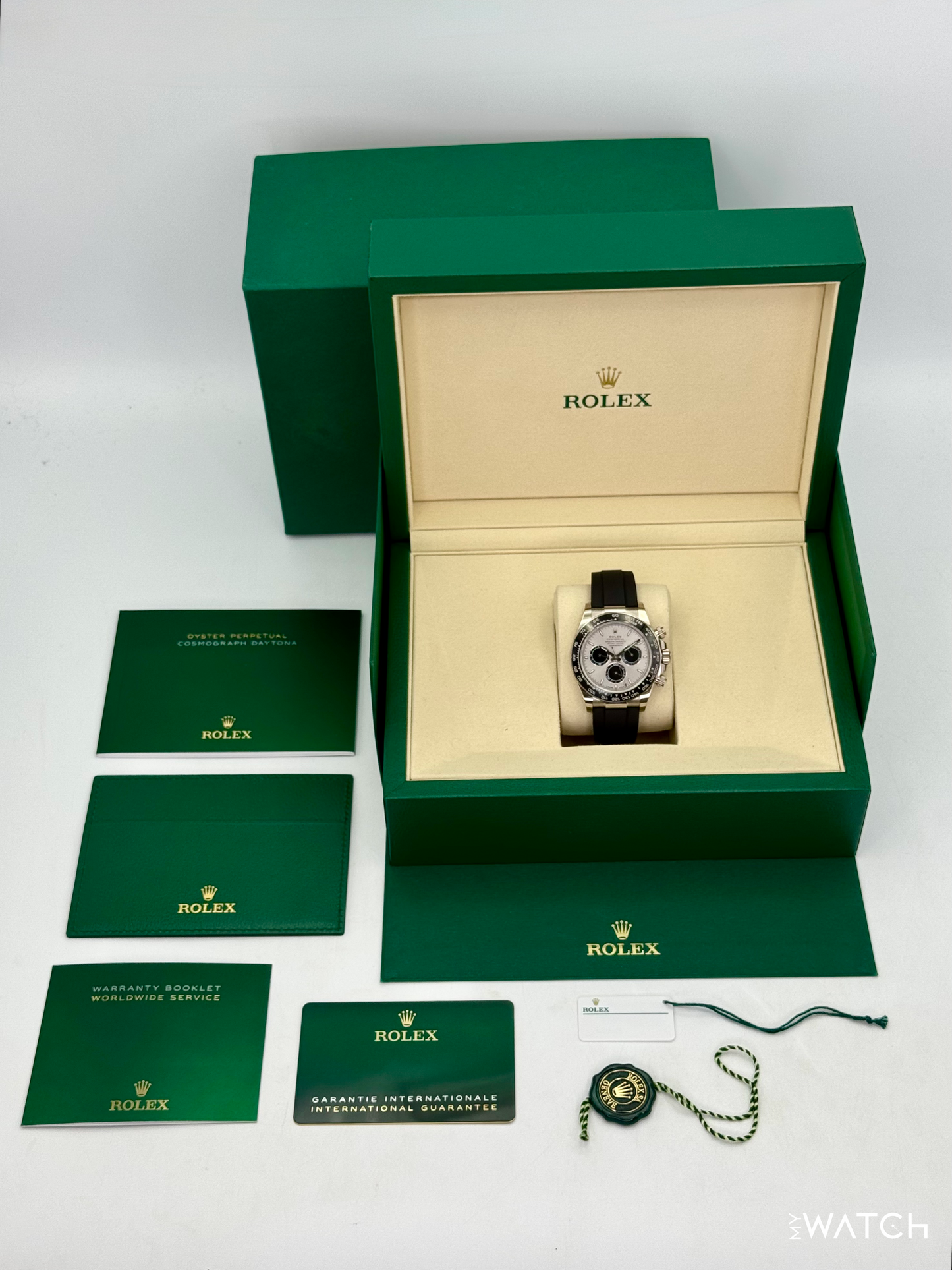 2025 Rolex Daytona 40mm 126519LN White Gold Oysterflex Silver Ghost Dial