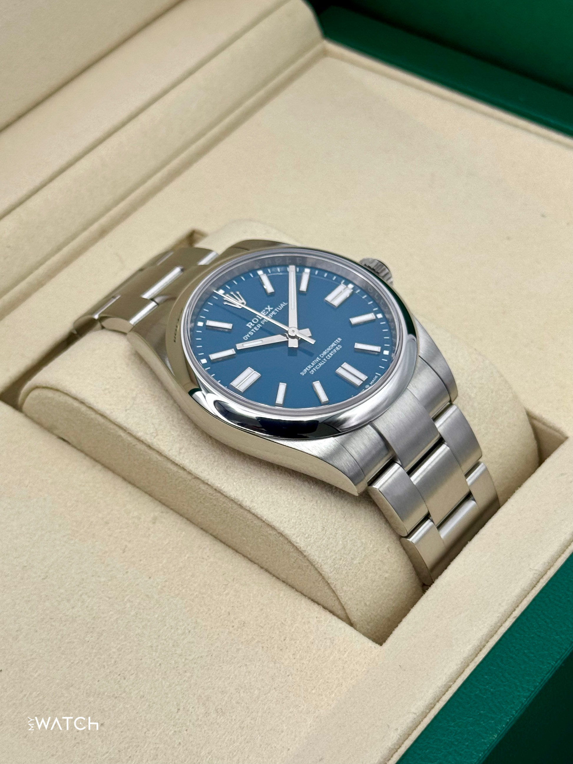 2025 Rolex Oyster Perpetual 41mm 134300 Med Blue Dial - MyWatchLLC