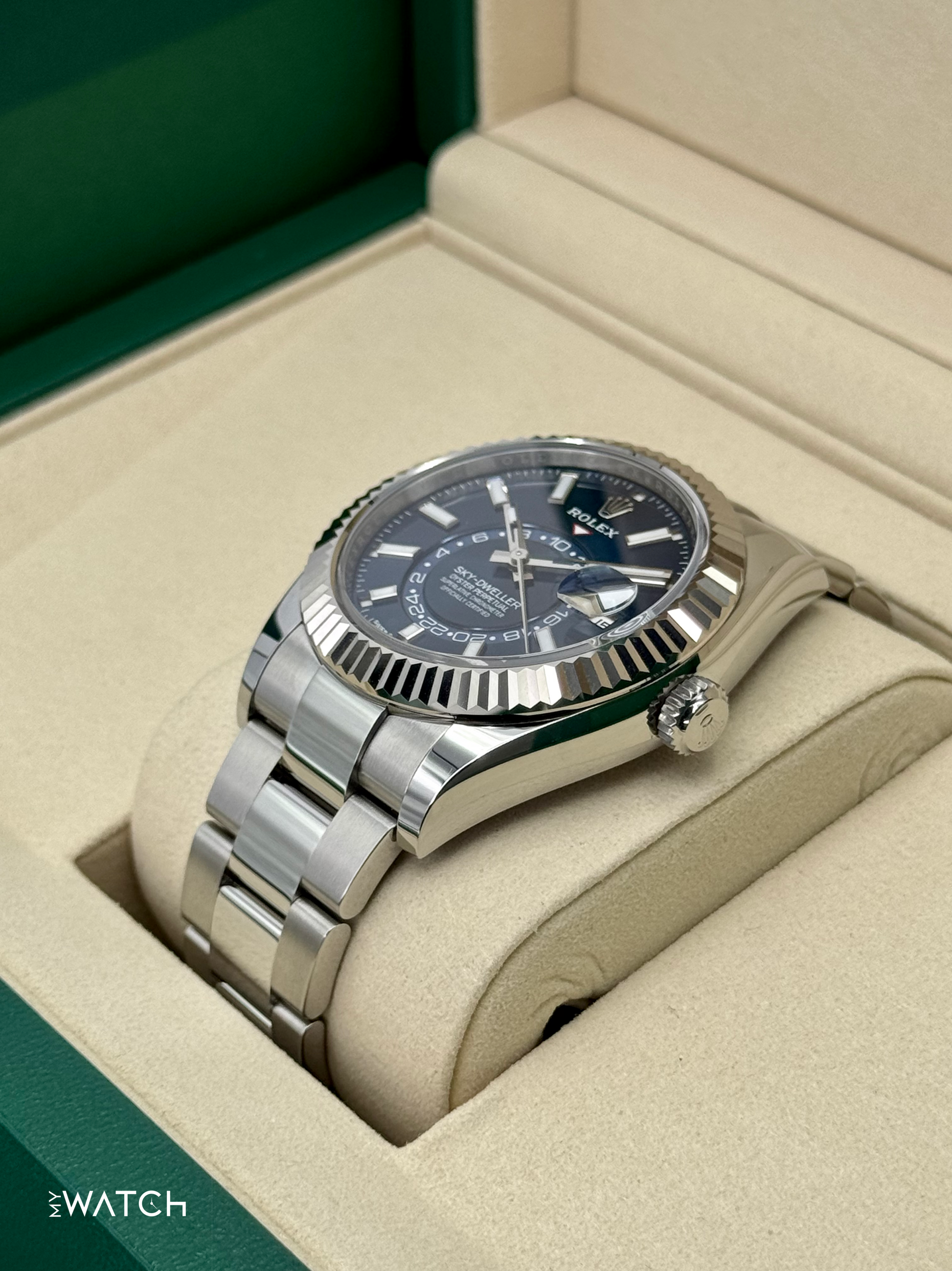 NEW 2025 Rolex Sky-Dweller 42mm 336934 Oyster Blue Dial - MyWatchLLC