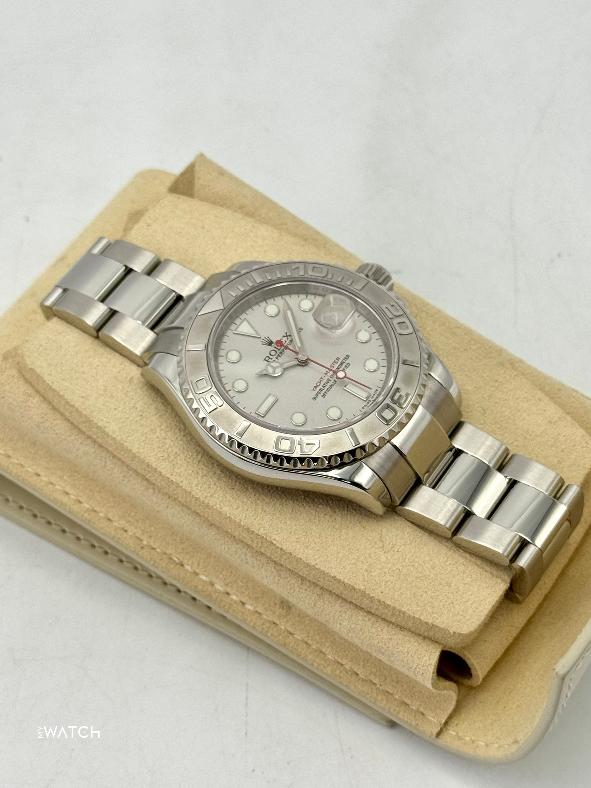 2025 CPO Rolex Yacht-Master 40mm 16622 Platinum Bezel and Dial - MyWatchLLC