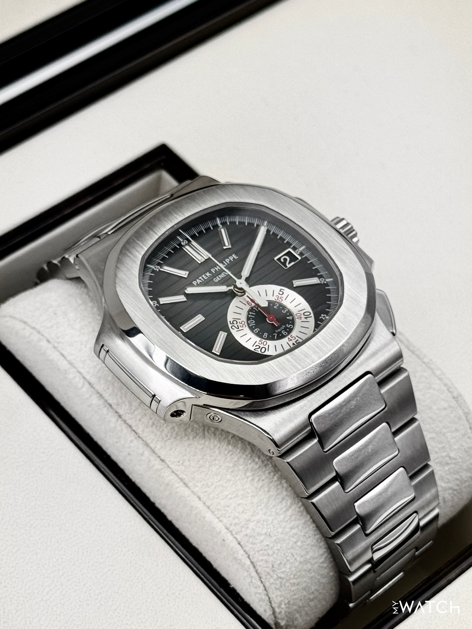 2011 Patek Philippe Nautilus Chrono 40.5mm 5980/1A Stainless Steel Grey Dial - MyWatchLLC