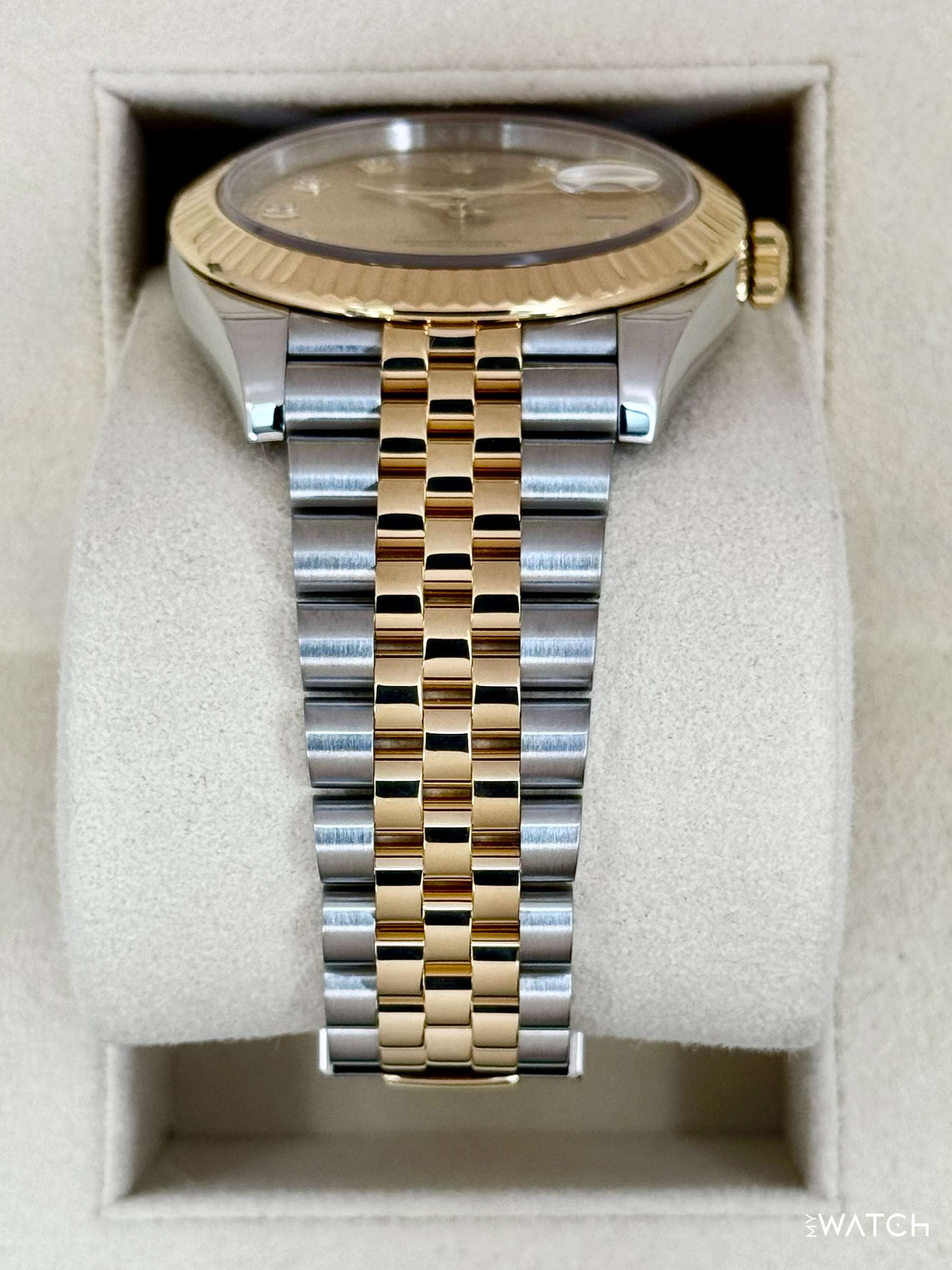 2022 Rolex Datejust 41mm 126333 Two-Tone Jubilee Champagne Diamond Dial - MyWatchLLC
