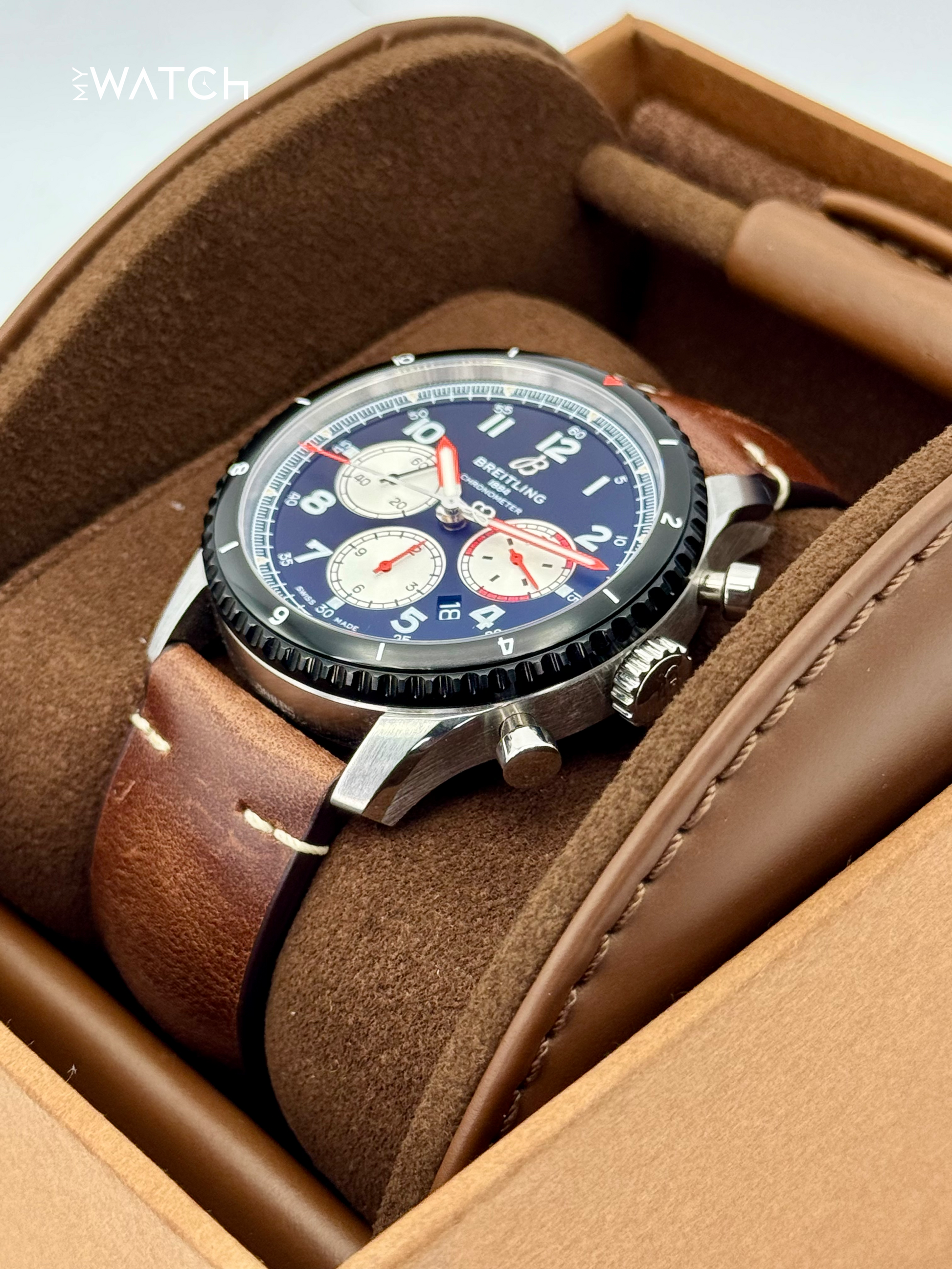 Breitling Aviator 8 B1 Chrono 43mm AB01194 Stainless Steel Black Dial - MyWatchLLC