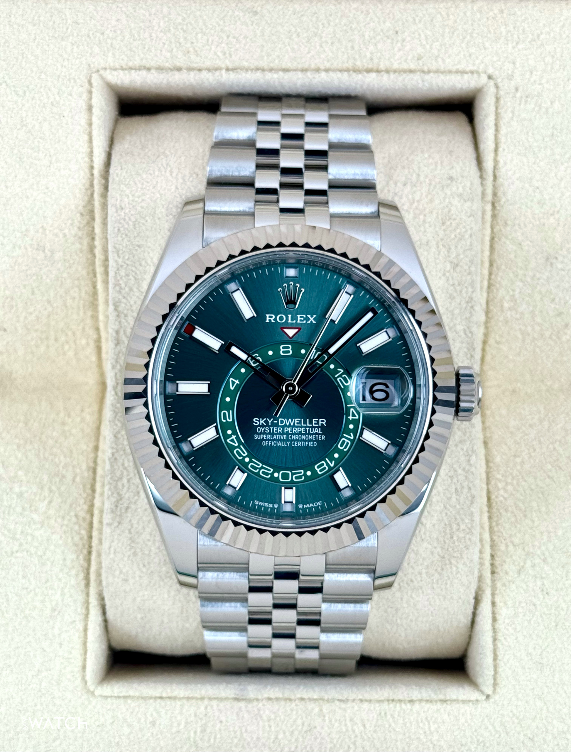 2024 Rolex Sky-Dweller 42mm 336934 Jubilee Green Dial - MyWatchLLC