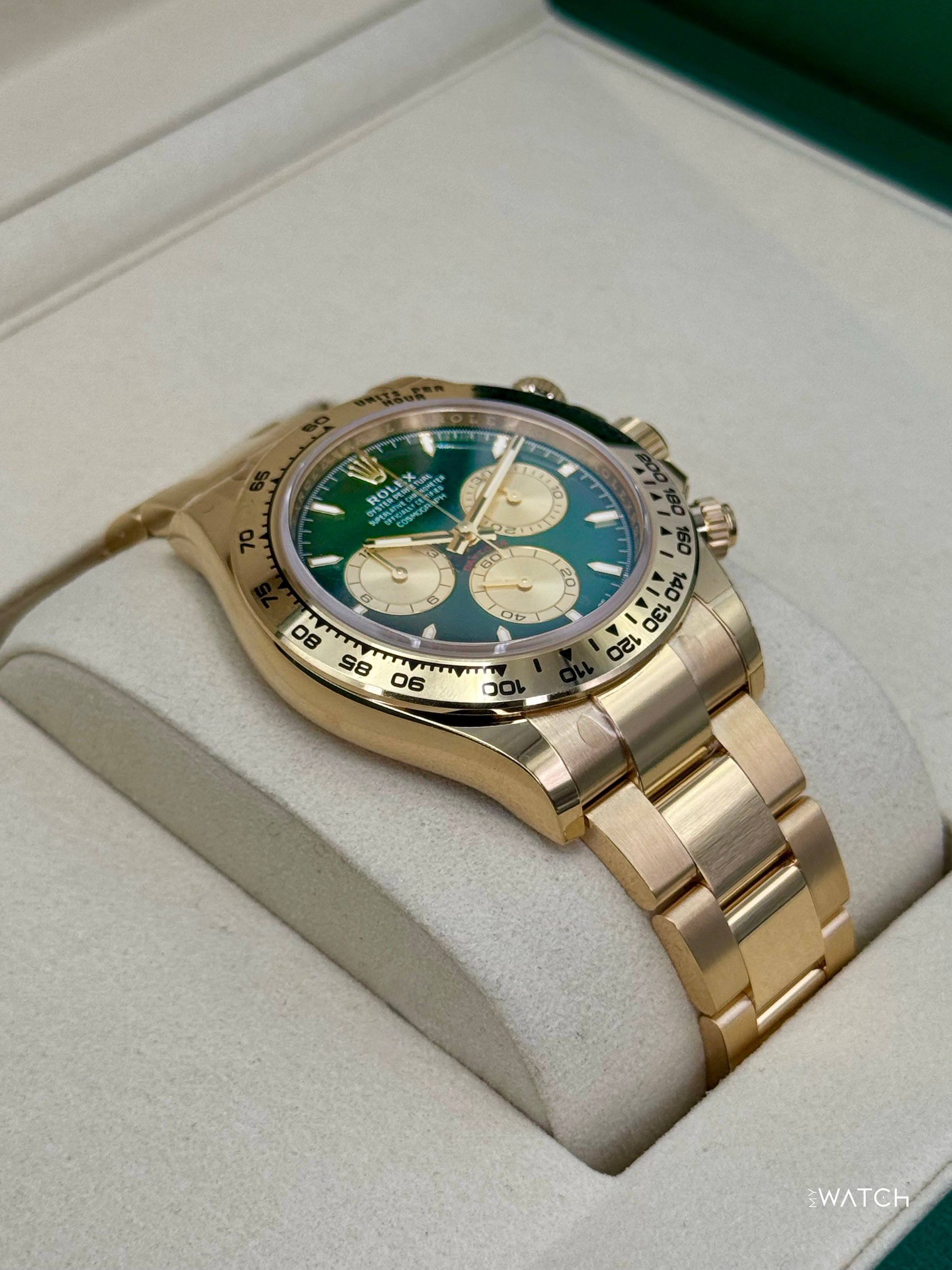 NEW 2025 Rolex Daytona "John Mayer" 40mm 126508 Yellow Gold Green Dial (STICKERED) - MyWatchLLC