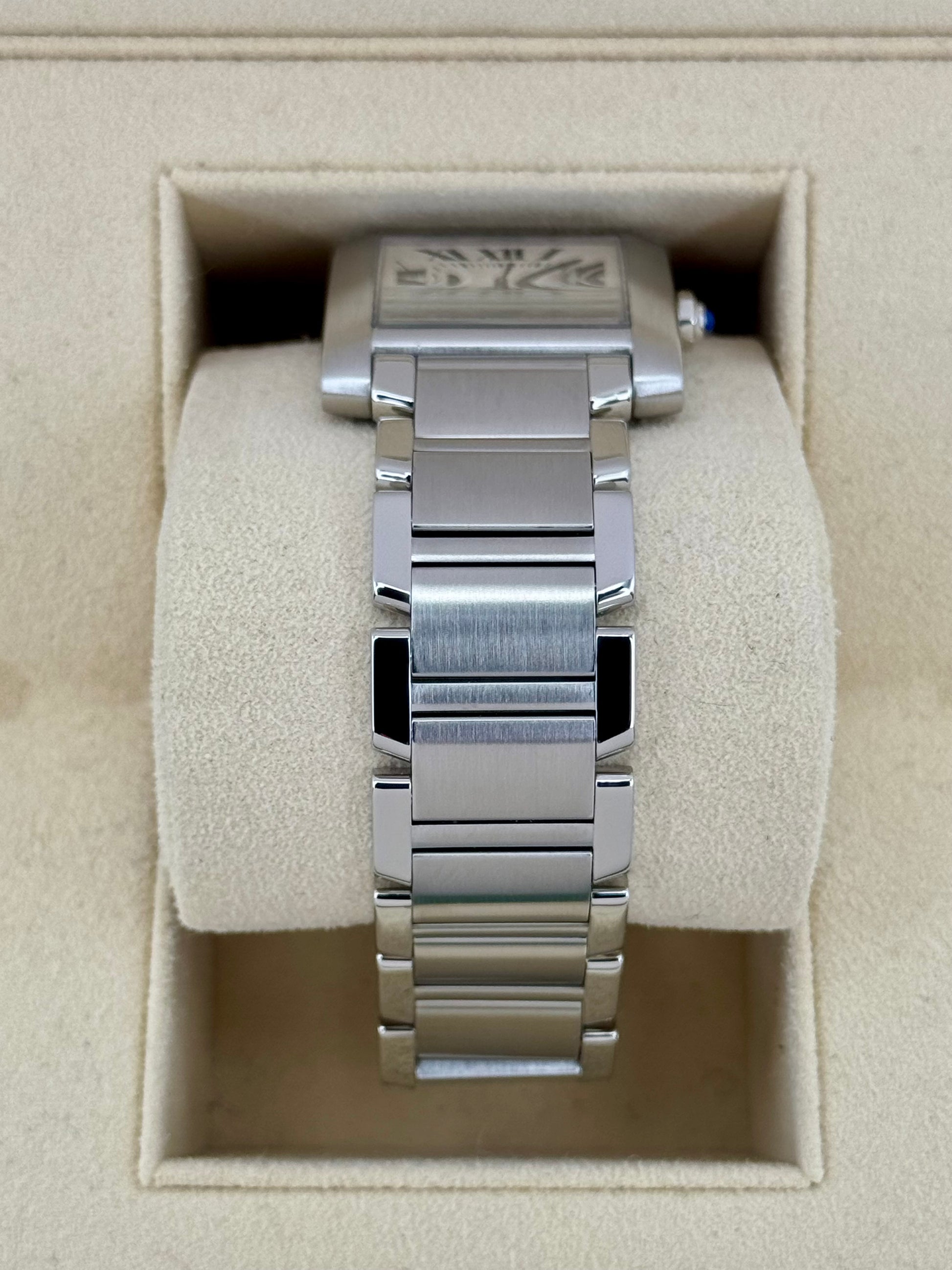 1999 Cartier Tank Francaise 28mm Stainless Steel White Dial - MyWatchLLC