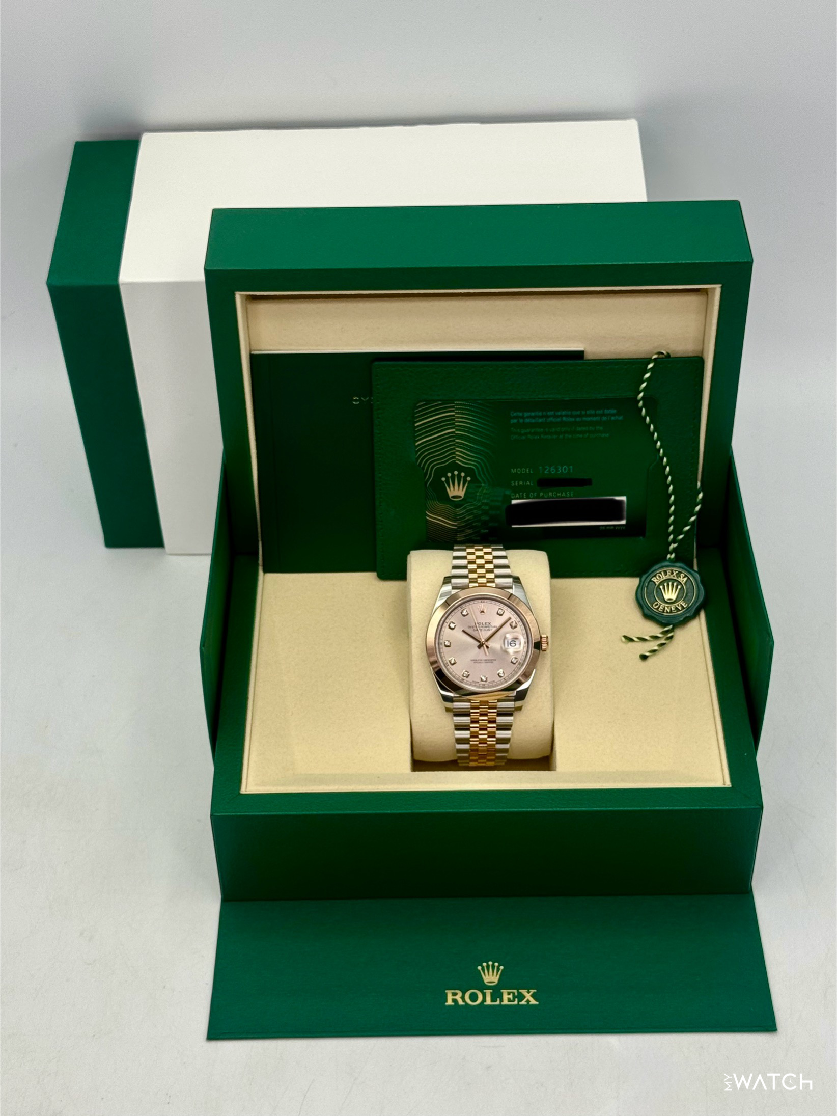 NEW 2026 Rolex Datejust 41mm 126301 Two-Tone Jubilee Sundust Diamond Dial - MyWatchLLC