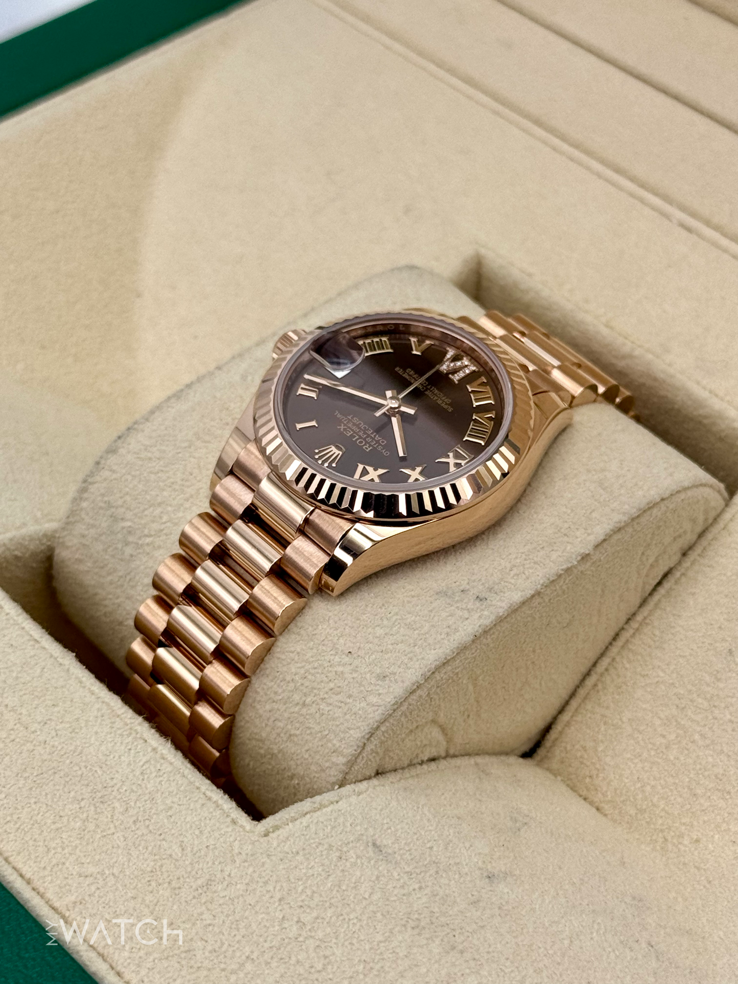 2022 Rolex Datejust 31mm 278275 Rose Gold Chocolate Dial