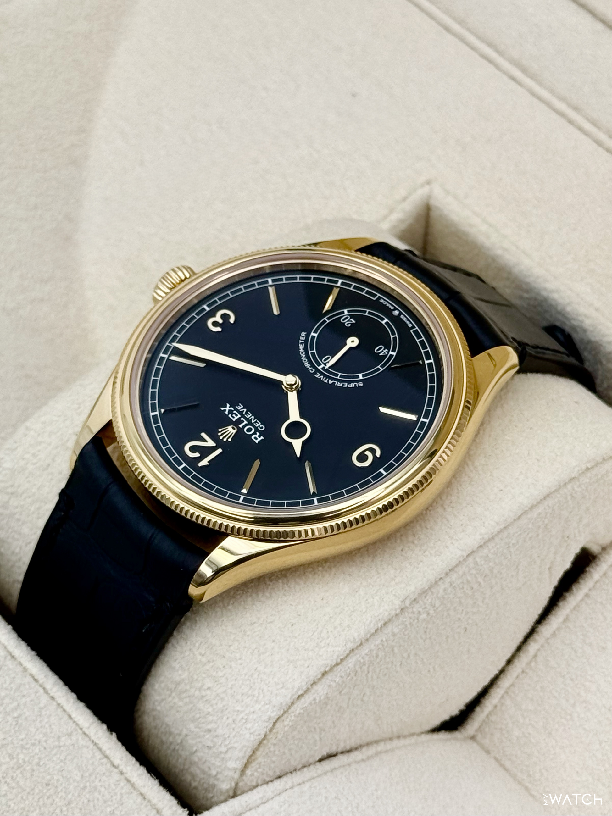 2022 Rolex 1908 39mm 52508 Yellow Gold Black Dial - MyWatchLLC