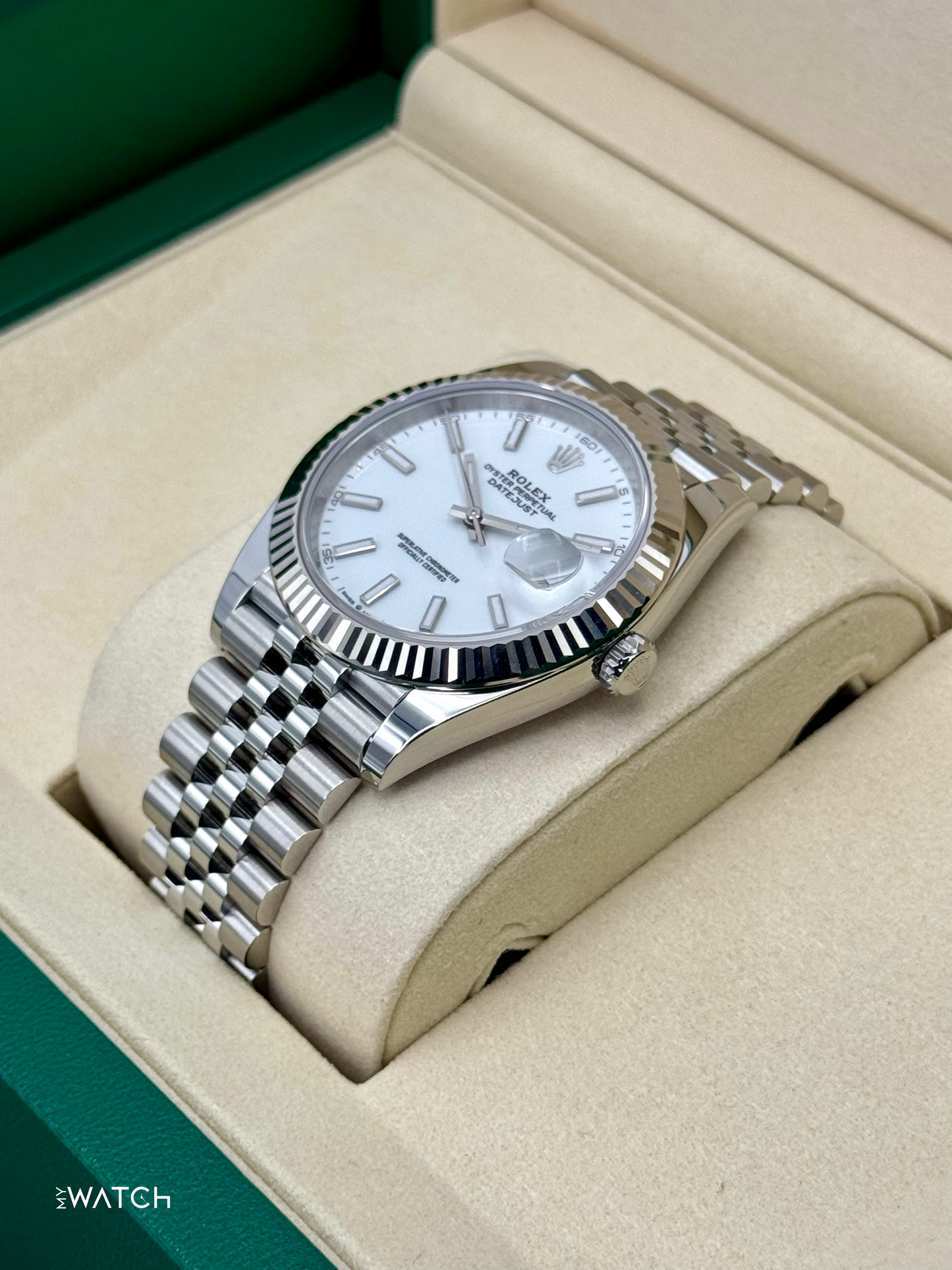 New 2025 Rolex Datejust 41mm 126334 Stainless Steel Jubilee White Dial - MyWatchLLC