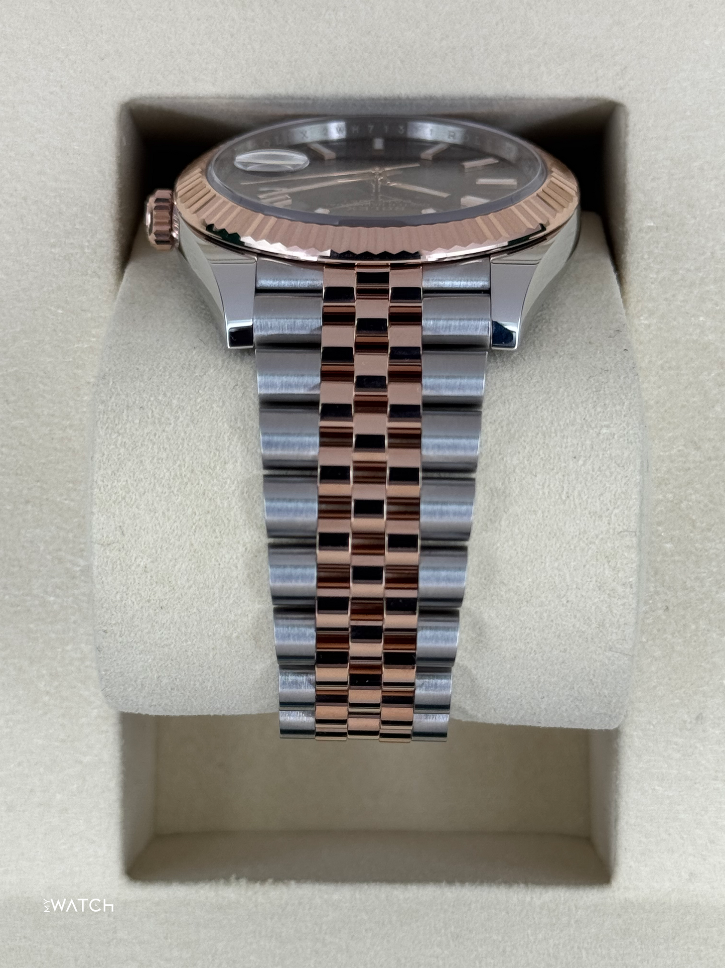 NEW 2025 Rolex Datejust 41mm 126331 Two-Tone Rose Gold Chocolate Dial - MyWatchLLC