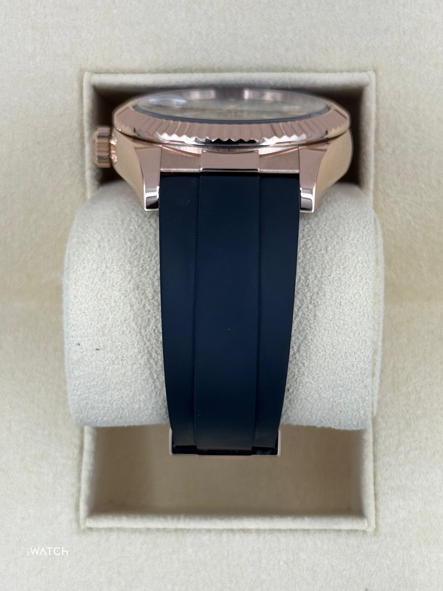 2022 Rolex Sky-Dweller 42mm 326935 Rose Gold Oysterflex Chocolate Dial - MyWatchLLC