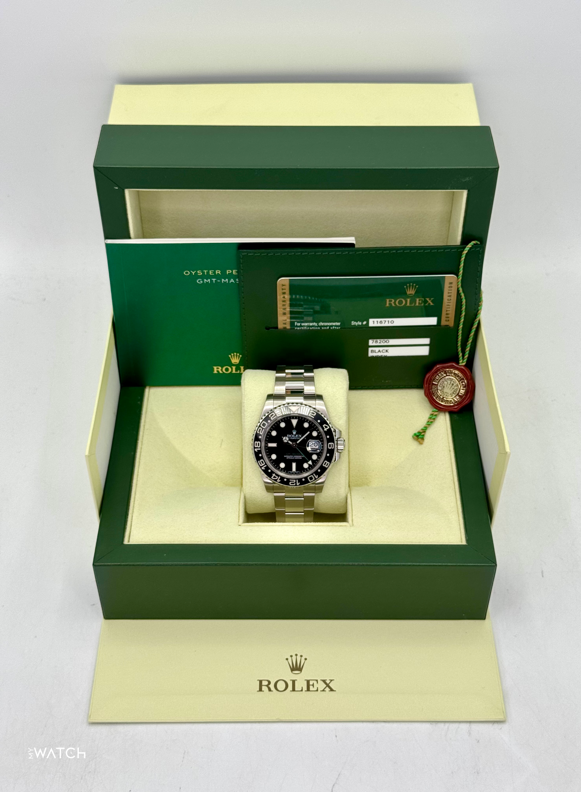 2011 Rolex GMT-Master II 40mm 116710LN Stainless Steel Black Dial - MyWatchLLC