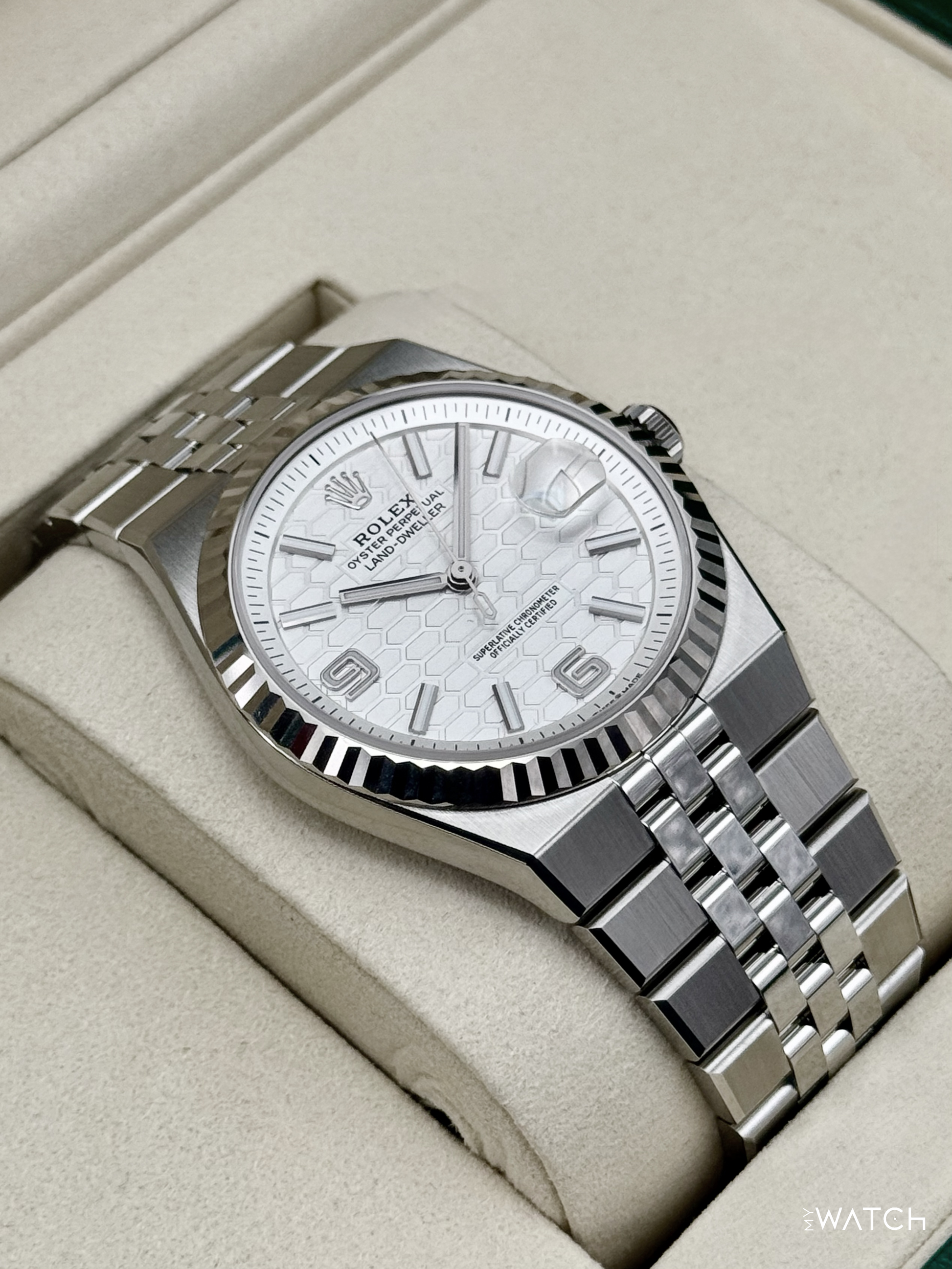 NEW 2026 Rolex Land-Dweller 40mm 127334 Stainless Steel Jubilee White Dial - MyWatchLLC