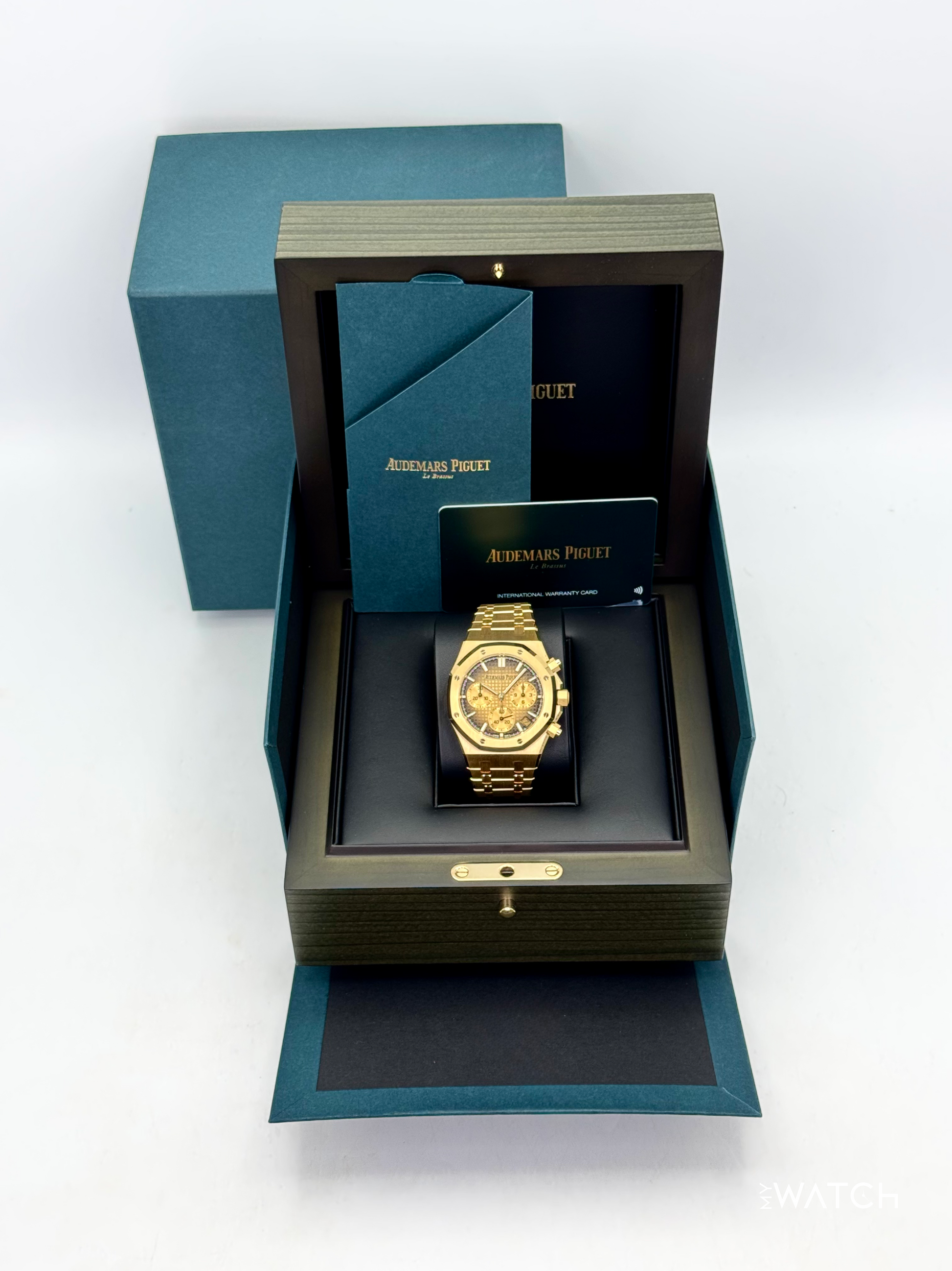 NEW 2025 Audemars Piguet Royal Oak Chronograph 41mm 26240BA Gold Dial - MyWatchLLC