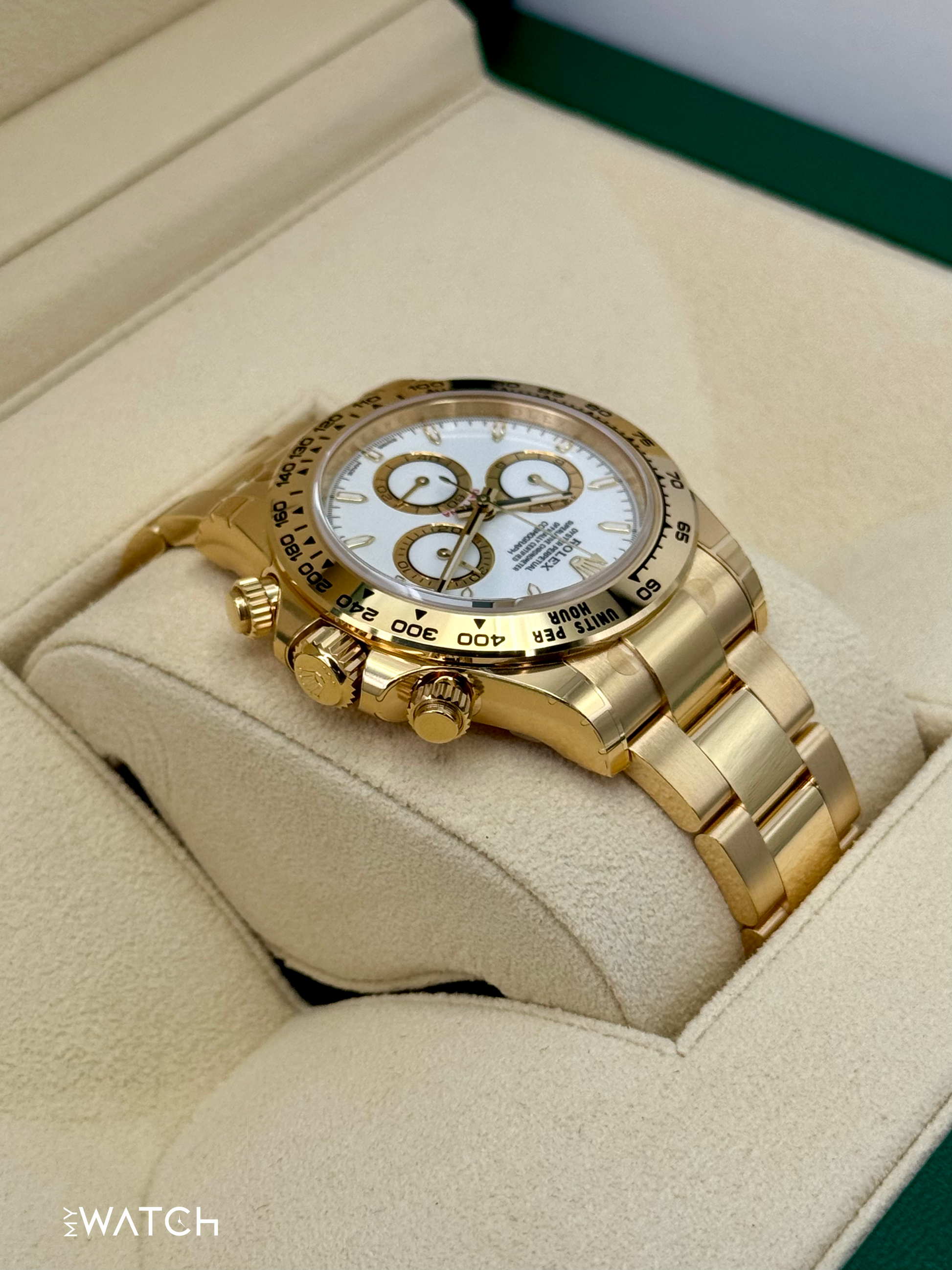 NEW 2025 Rolex Daytona 40mm 126508 18K Yellow Gold White Dial - MyWatchLLC
