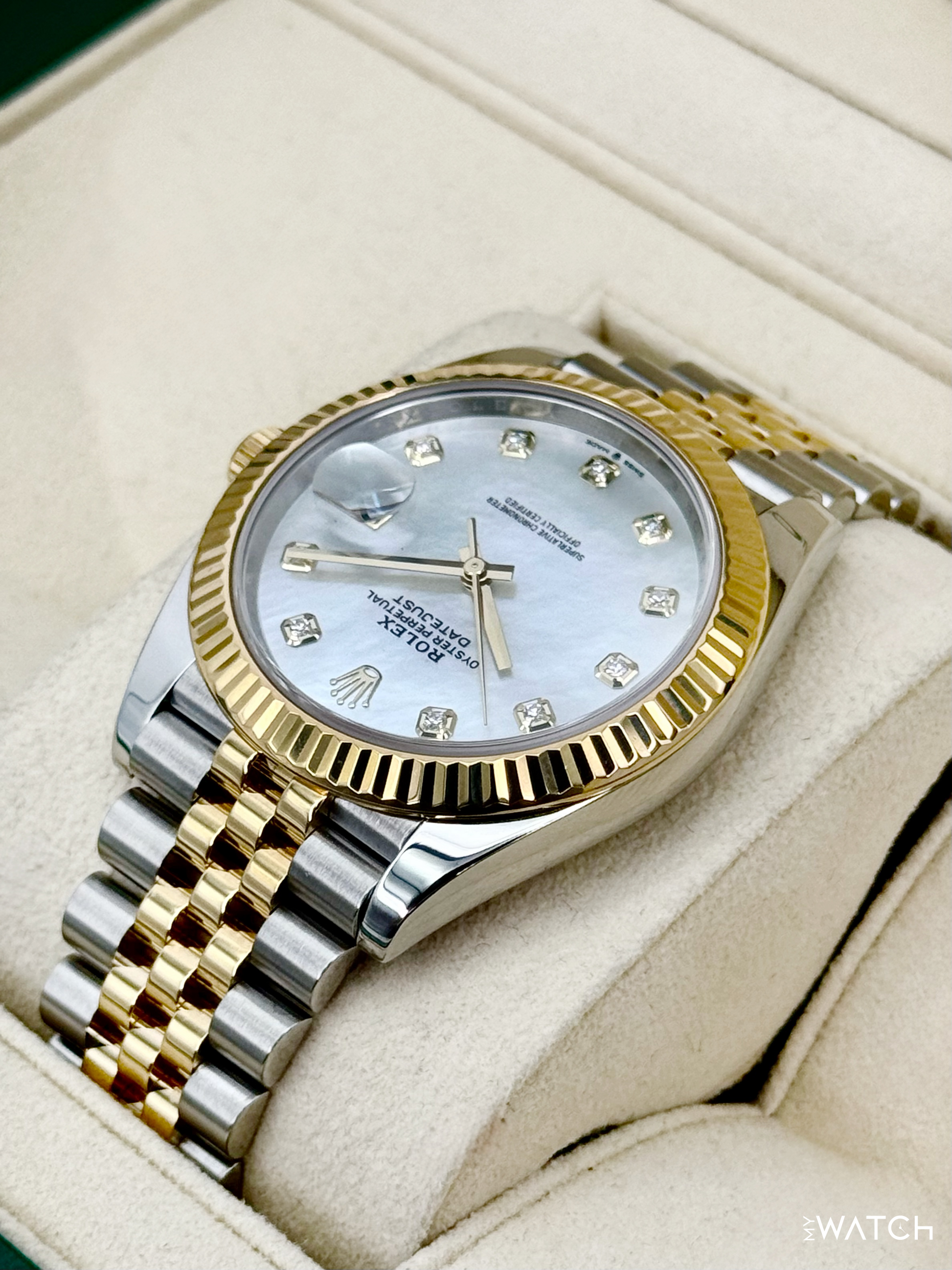 2020 Rolex Datejust 41mm 126333 Two-Tone Jubilee MOP Diamond Dial - MyWatchLLC