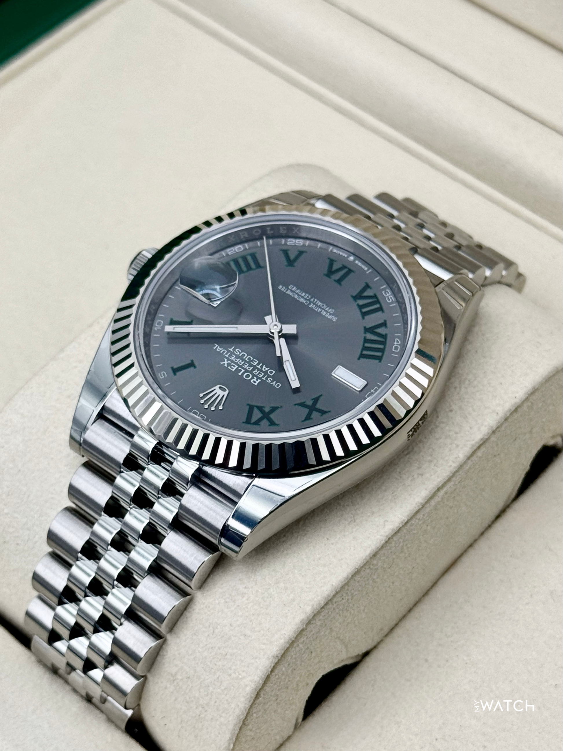 NEW 2026 Rolex Datejust 41mm 126334 Jubilee Wimbledon Dial (STICKERED) - MyWatchLLC