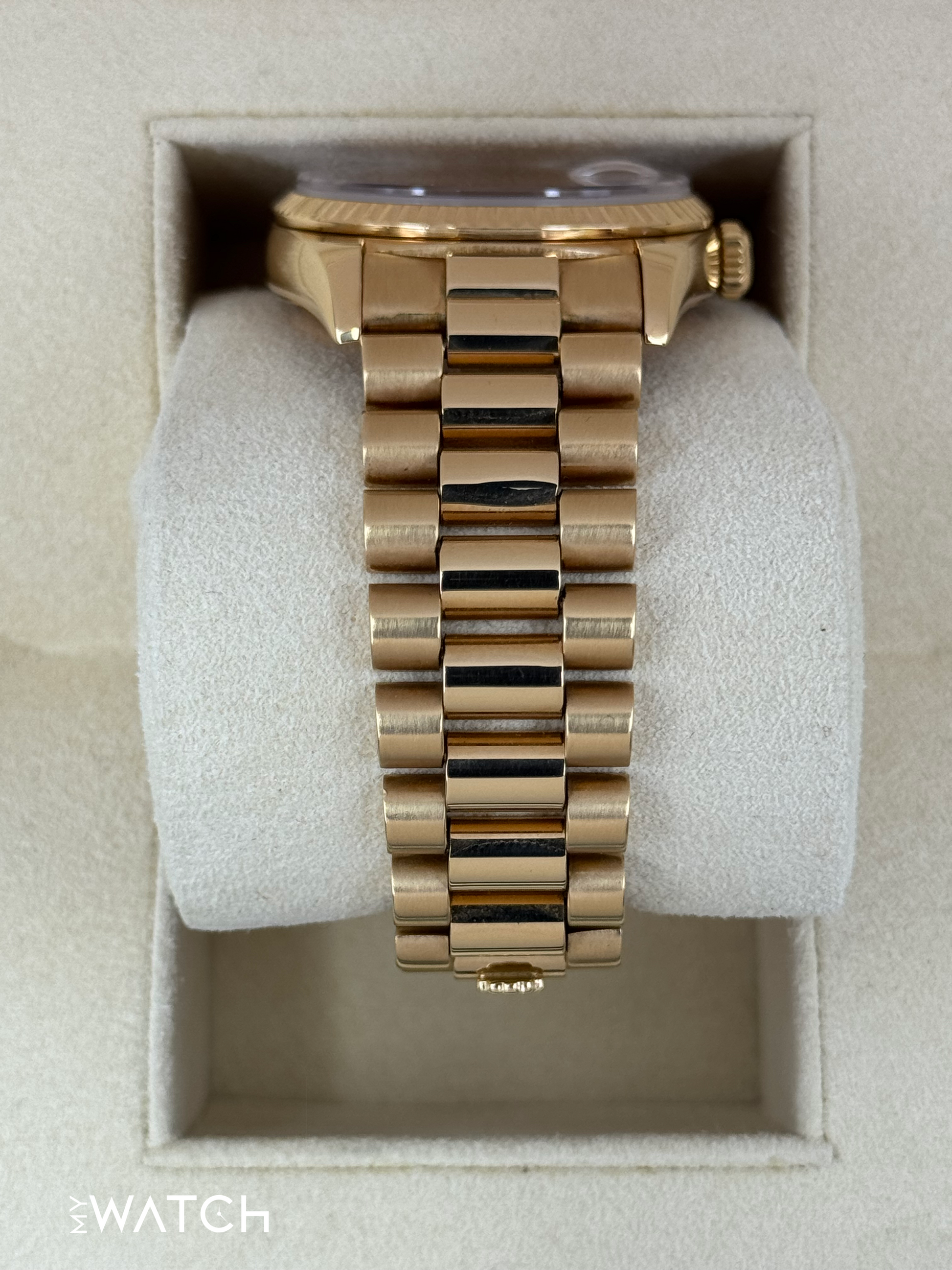 1989 Rolex Day-Date 36mm 18238 Presidential Champagne Wave Dial - MyWatchLLC