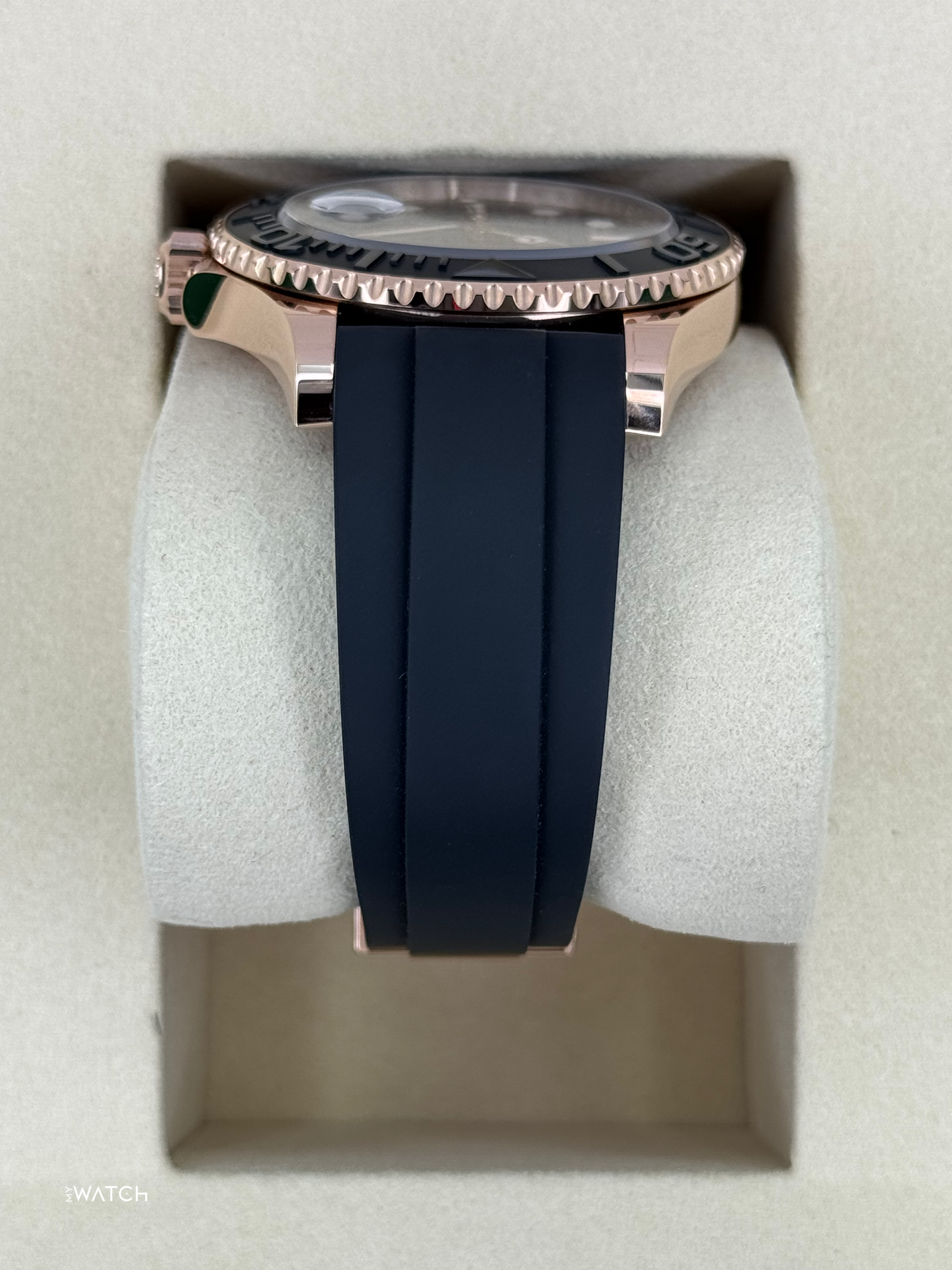 NEW 2025 Rolex Yacht-Master 40mm 126655 Rose Gold Oysterflex Black Dial - MyWatchLLC