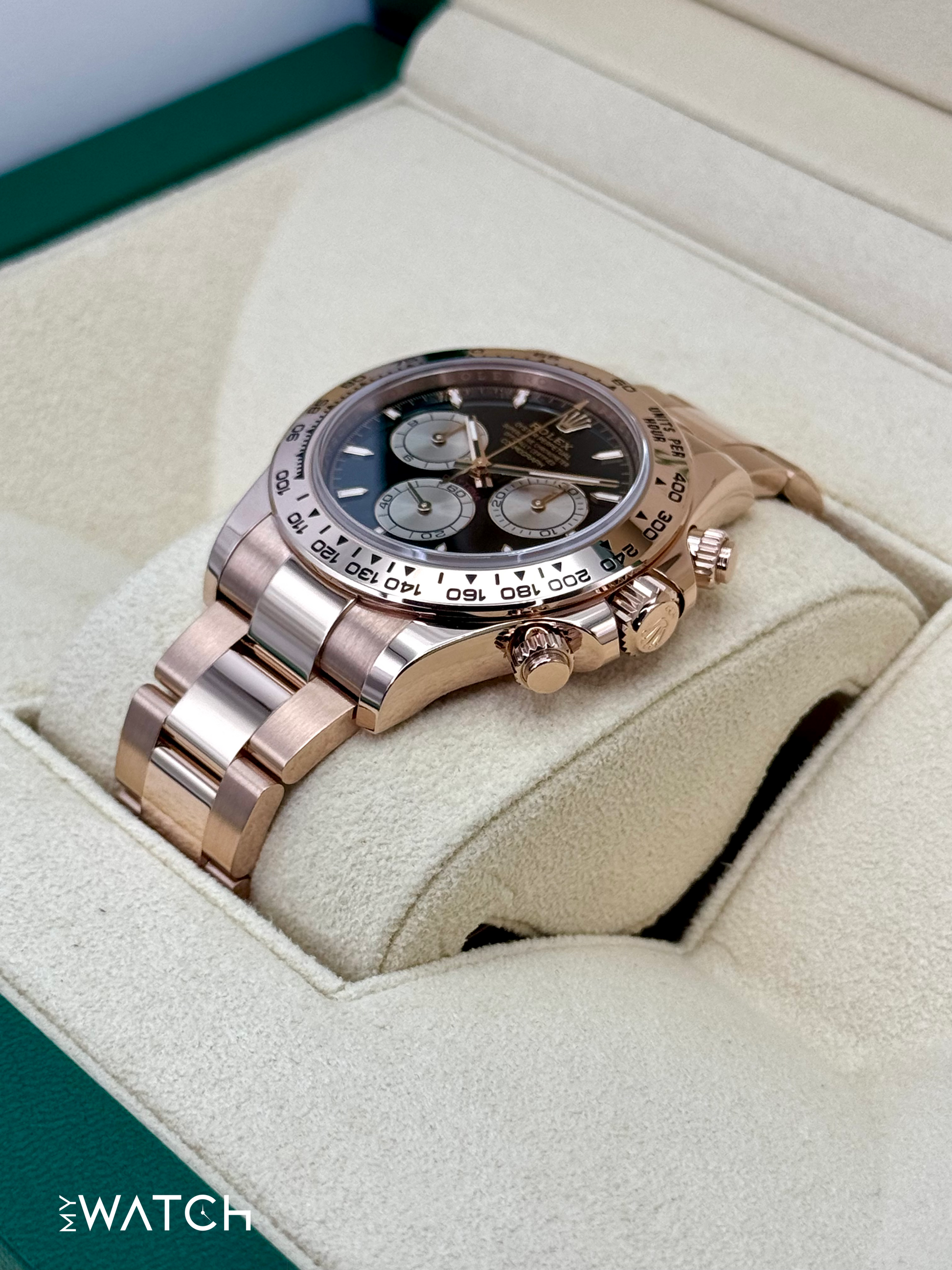 2024 Rolex Daytona 40mm 126505 Rose Gold Black Dial - MyWatchLLC