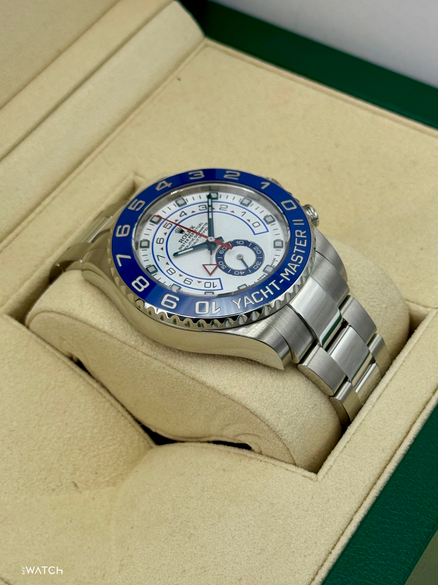 2016 Rolex Yacht-Master II 44mm 116680 Stainless Steel White Dial - MyWatchLLC