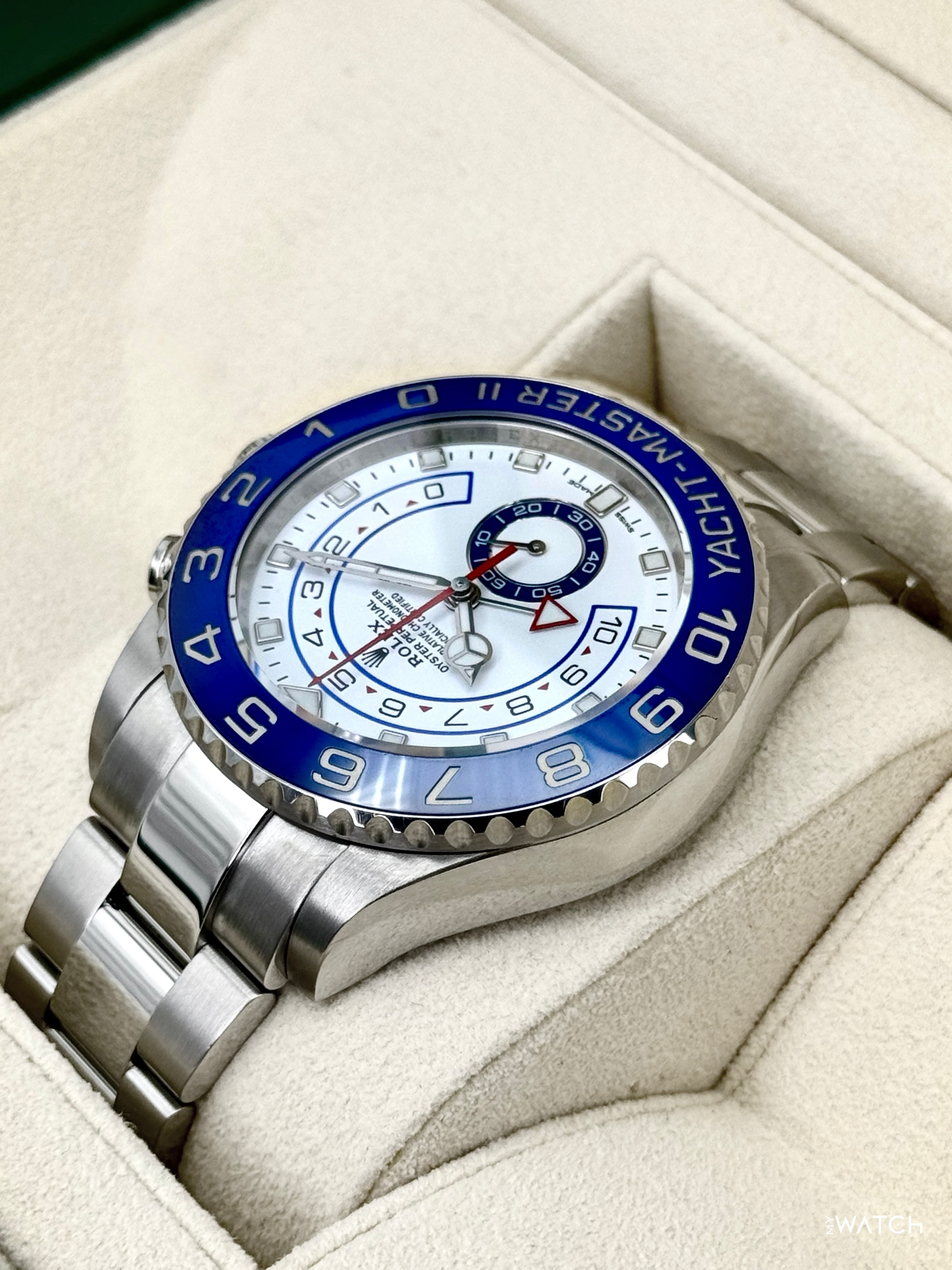 2019 Rolex Yacht-Master II 44mm 116680 Stainless Steel White Dial - MyWatchLLC