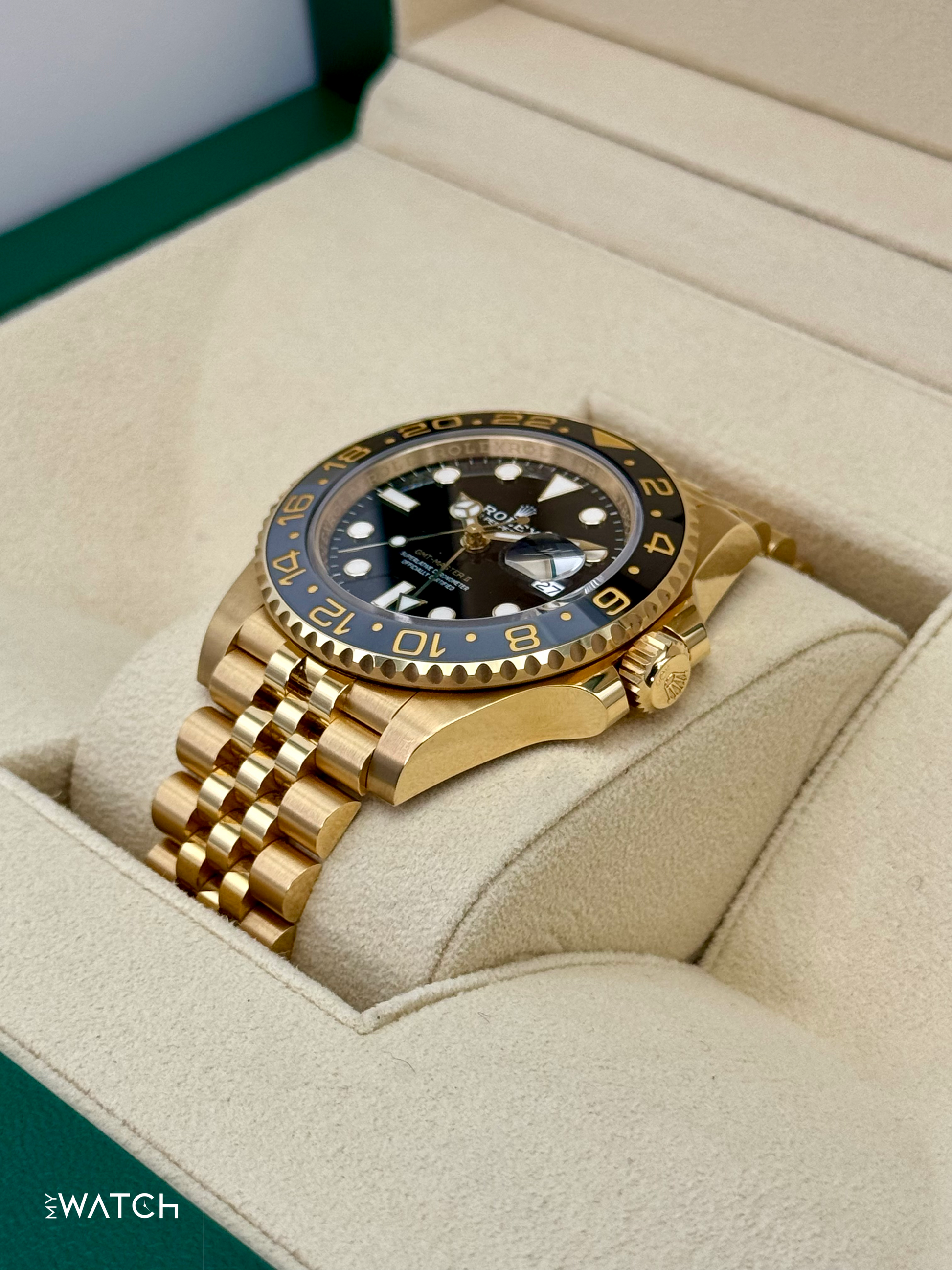 2024 Rolex GMT-Master II 40mm 126718GRNR Jubilee Black Dial - MyWatchLLC