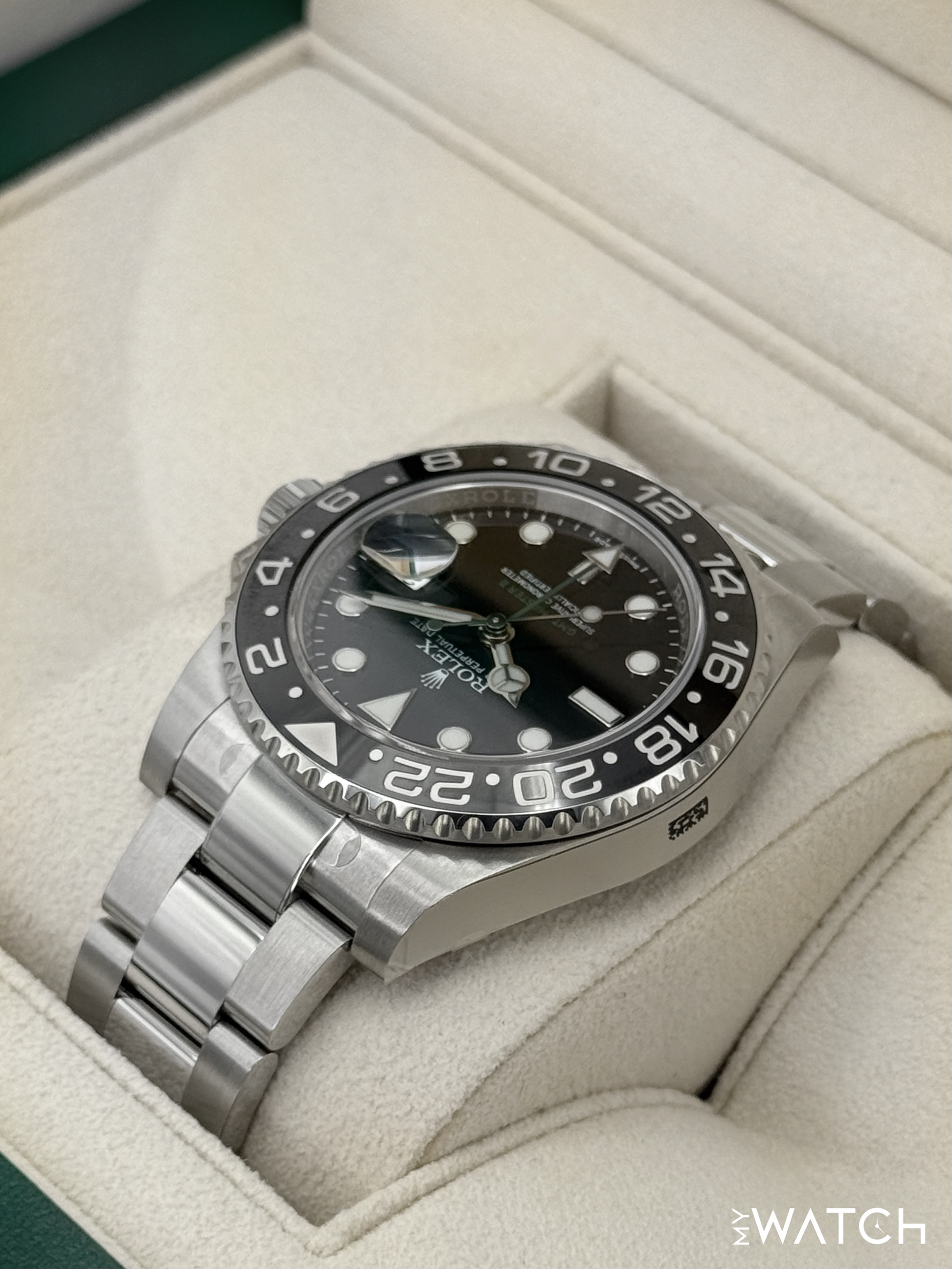 NEW OLD STOCK 2017 Rolex GMT-Master II 40mm 116710LN Stainless Steel Black Dial (STICKERED) - MyWatchLLC