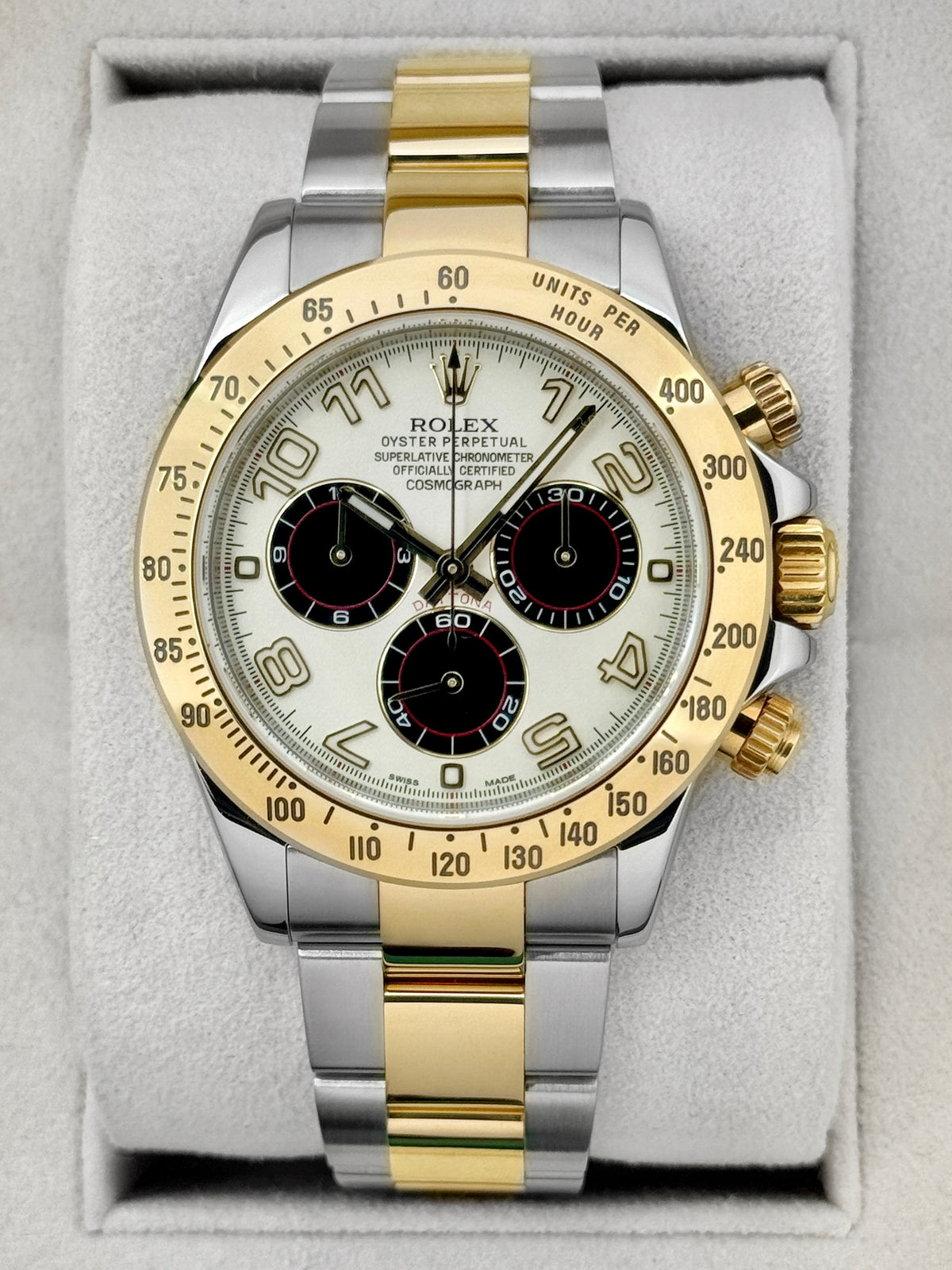 2016 Rolex Daytona 40mm 116523 Two-Tone White Arabic Racing Dial - MyWatchLLC