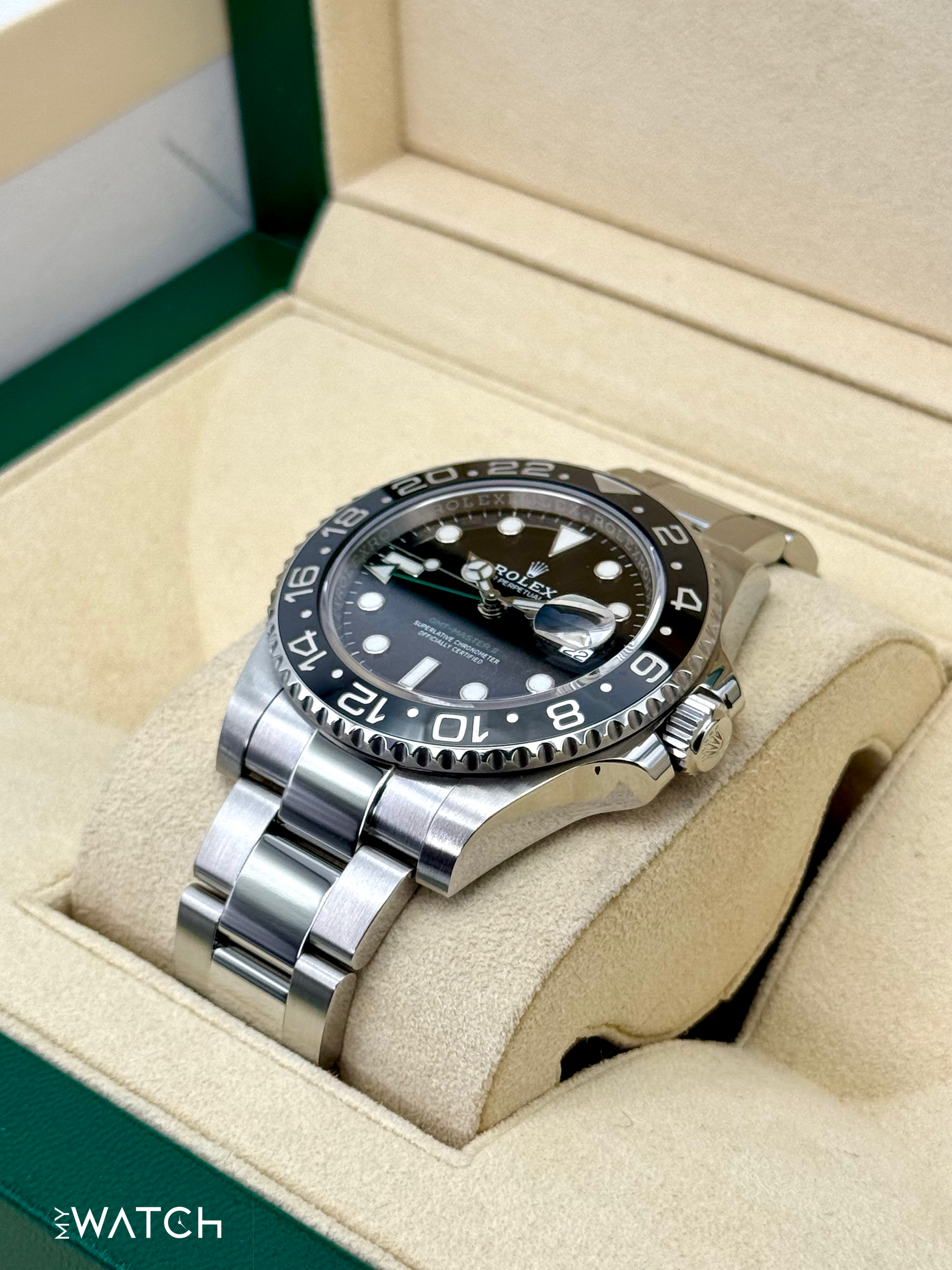 2019 Rolex GMT-Master II 40mm 116710LN Stainless Steel Black Dial - MyWatchLLC