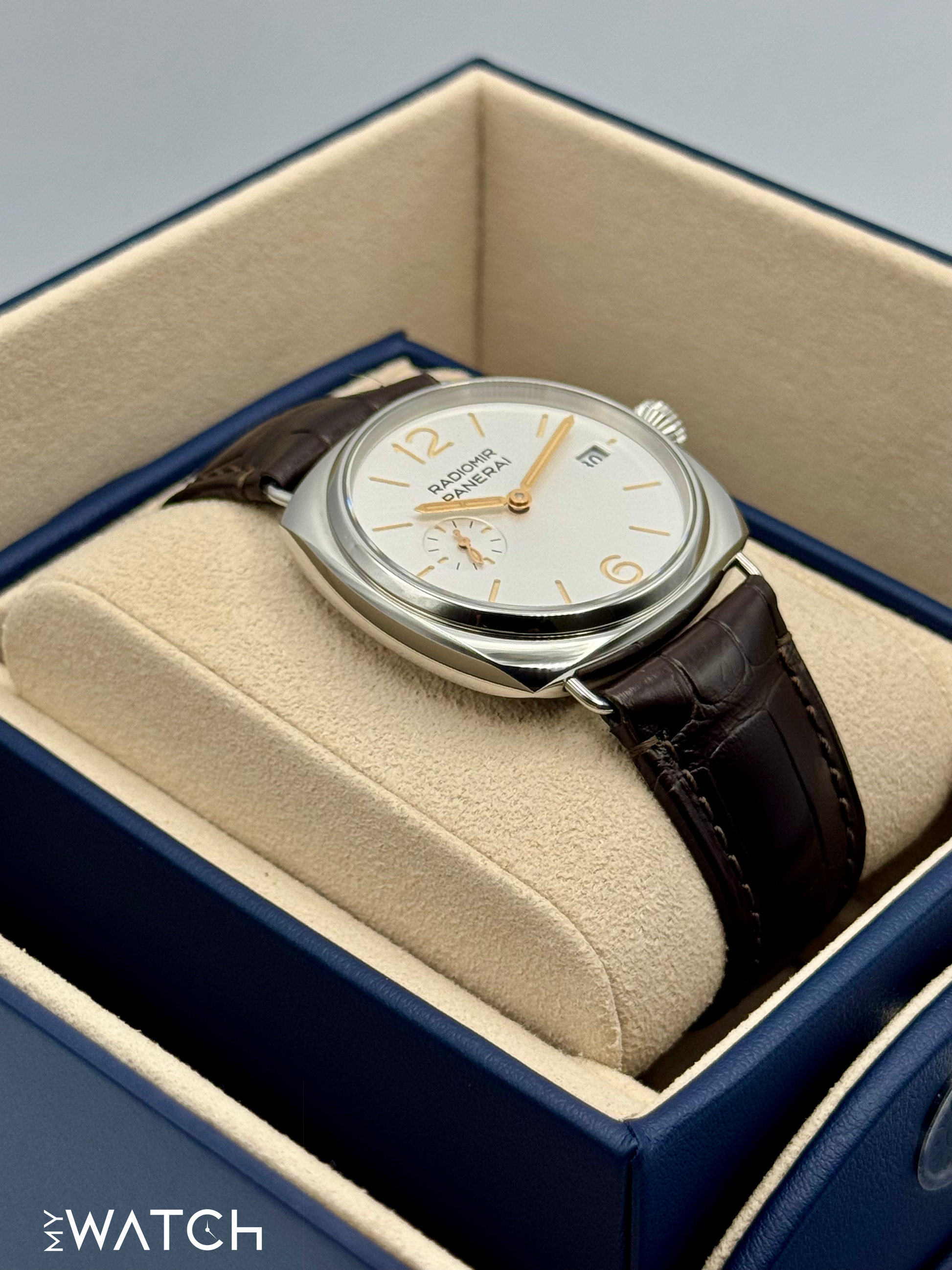 NEW 2024 Panerai Radiomir Quaranta 40mm PAM01570 Stainless Steel White Dial - MyWatchLLC