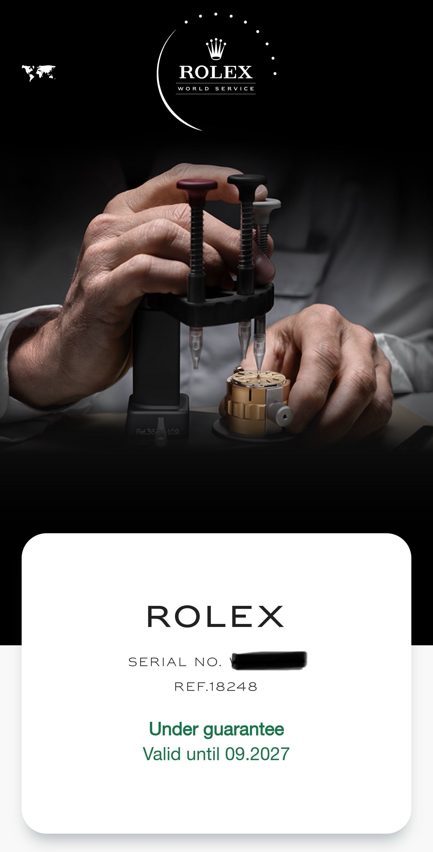 1998 Rolex Day-Date 36mm 18248 Presidential Black Onyx Dial (FRESH ROLEX SERVICE) - MyWatchLLC