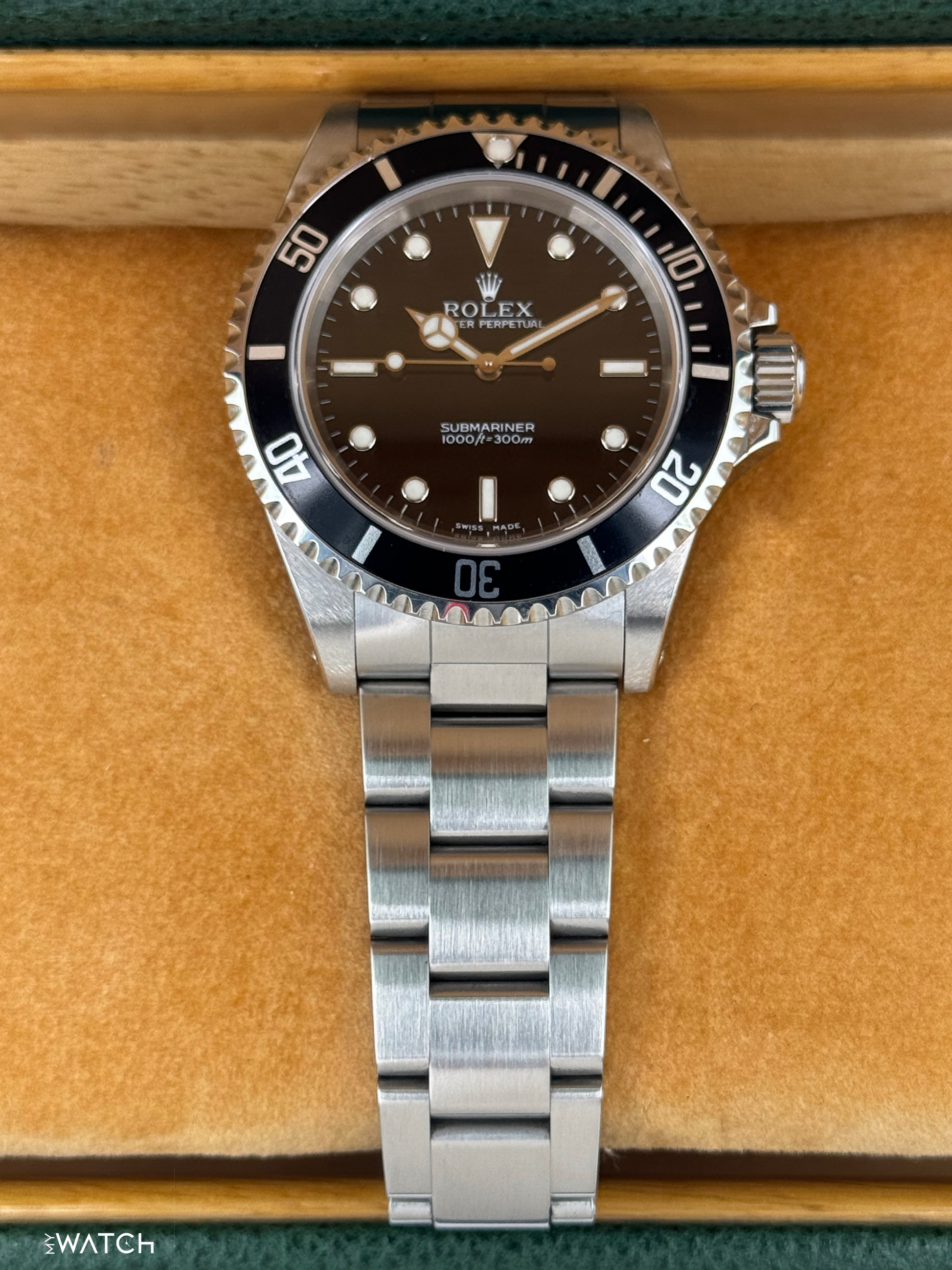 2001 Rolex Submariner 40mm 14060M Stainless Steel Two-Liner Black Dial - MyWatchLLC