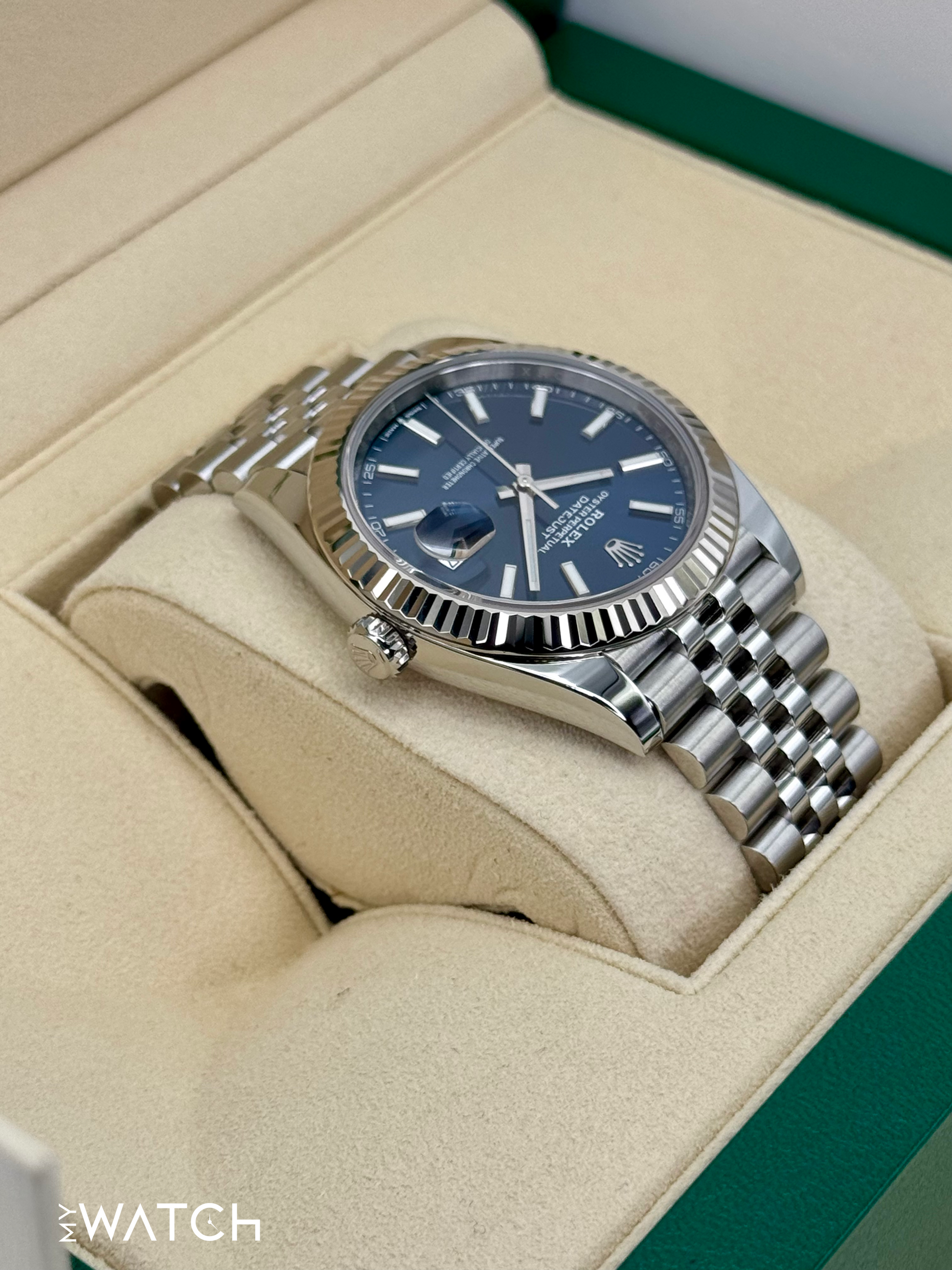 2022 Rolex Datejust 41mm 126334 Stainless Steel Jubilee Blue Dial - MyWatchLLC