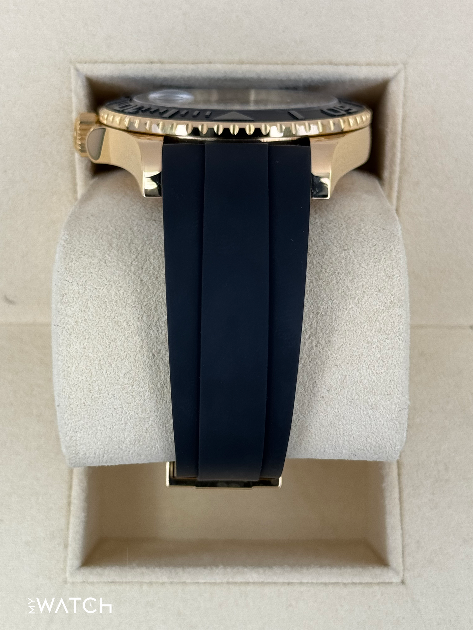 2022 Rolex Yacht-Master 42mm 226658 Gold Oysterflex Black Dial - MyWatchLLC