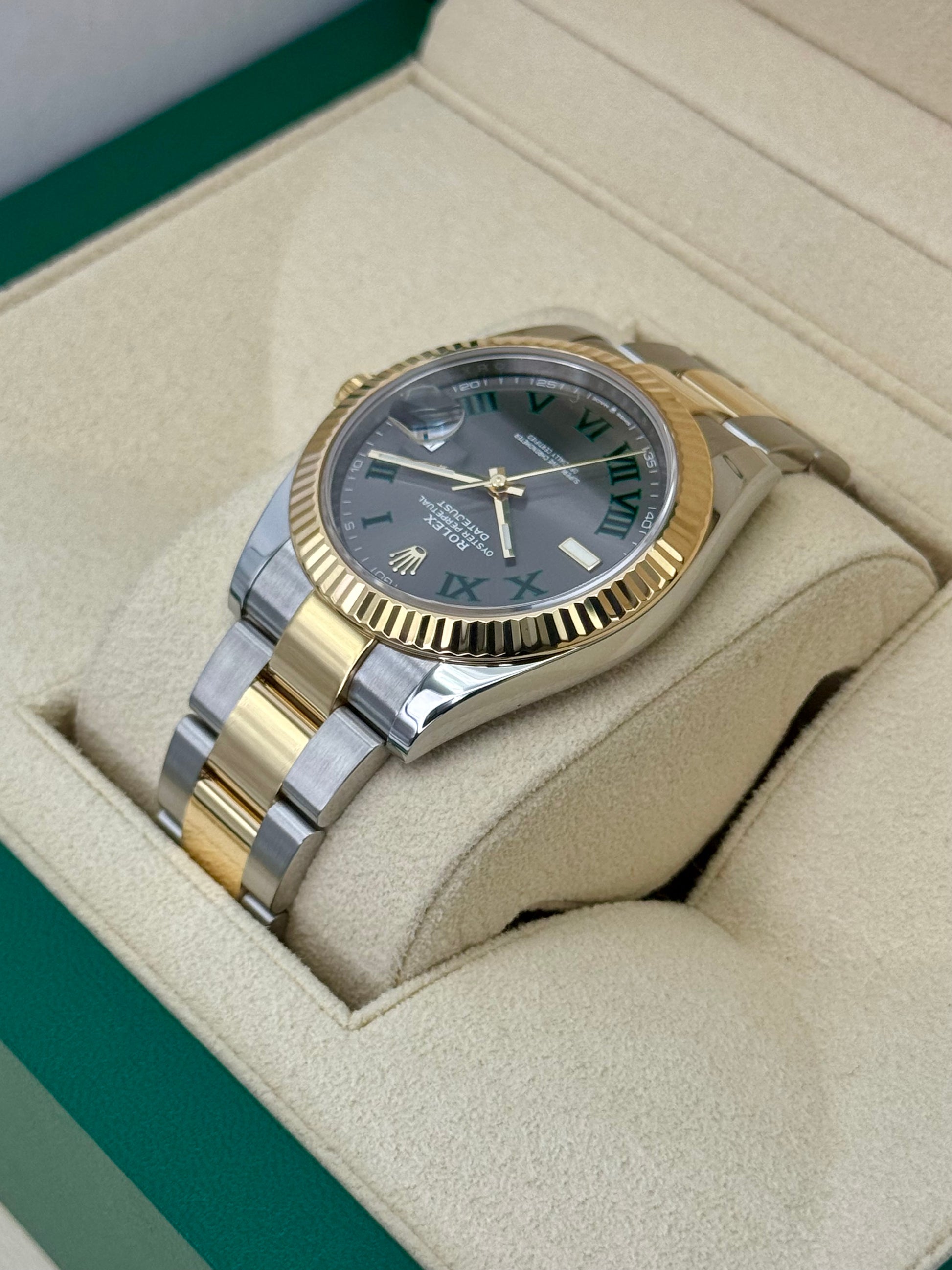 2022 Rolex Datejust 41mm 126333 Two-Tone Oyster Wimbledon Dial - MyWatchLLC