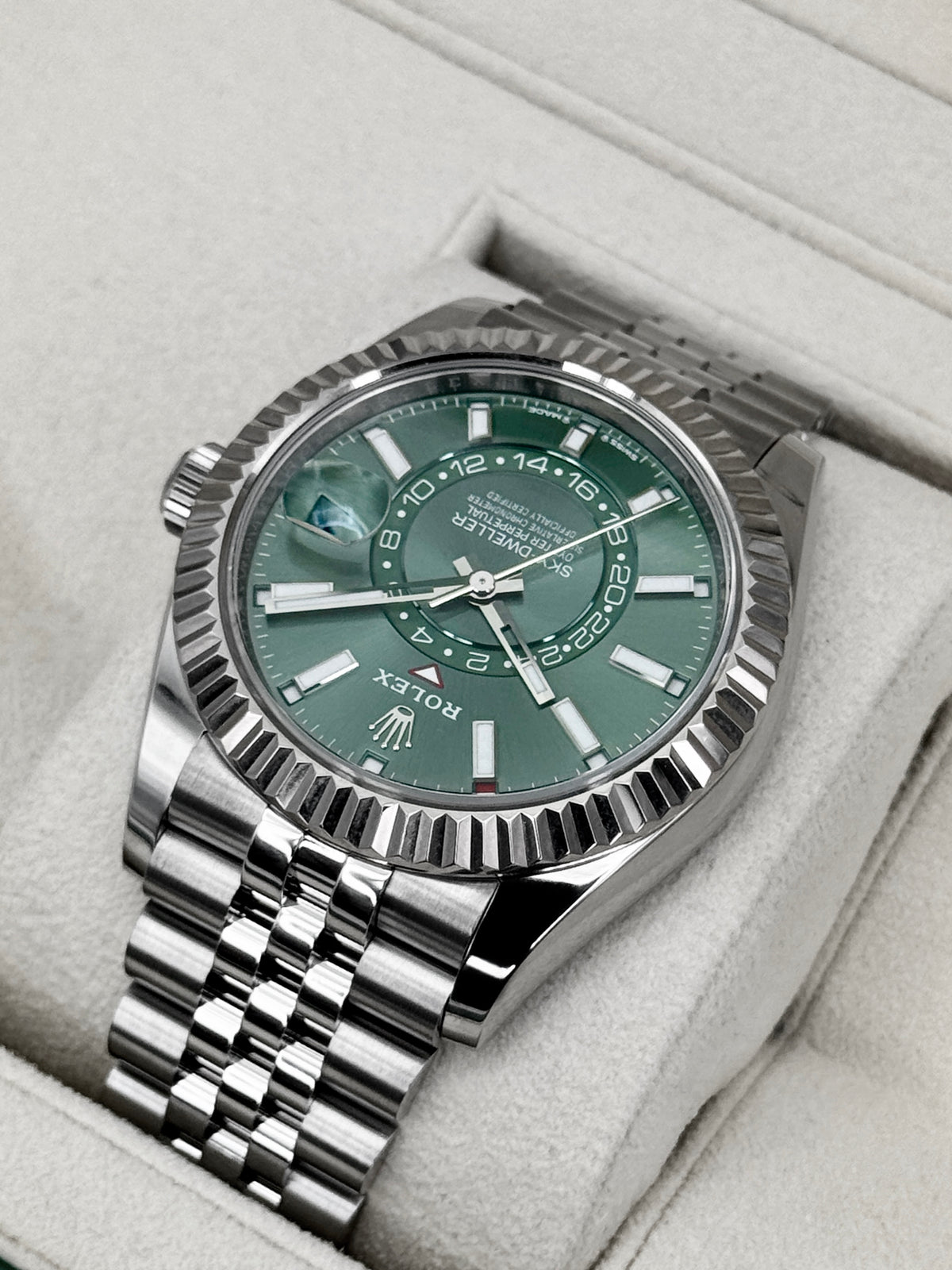 2024 Rolex Sky-Dweller 42mm 336934 Jubilee Green Dial - MyWatchLLC